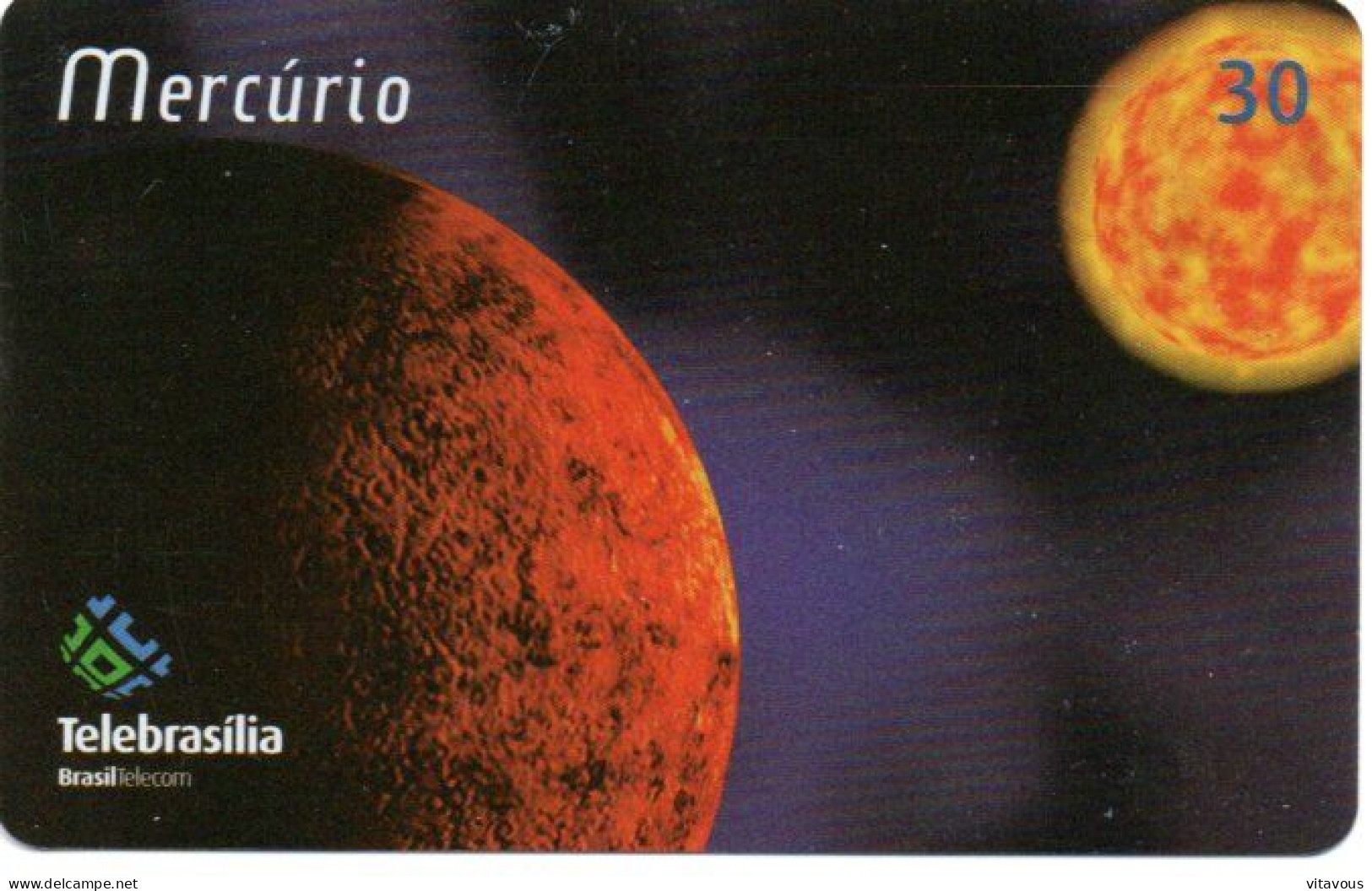 Planète Mercure Astronomie Télécarte Brésil Phonecard (F 23) - Brazil