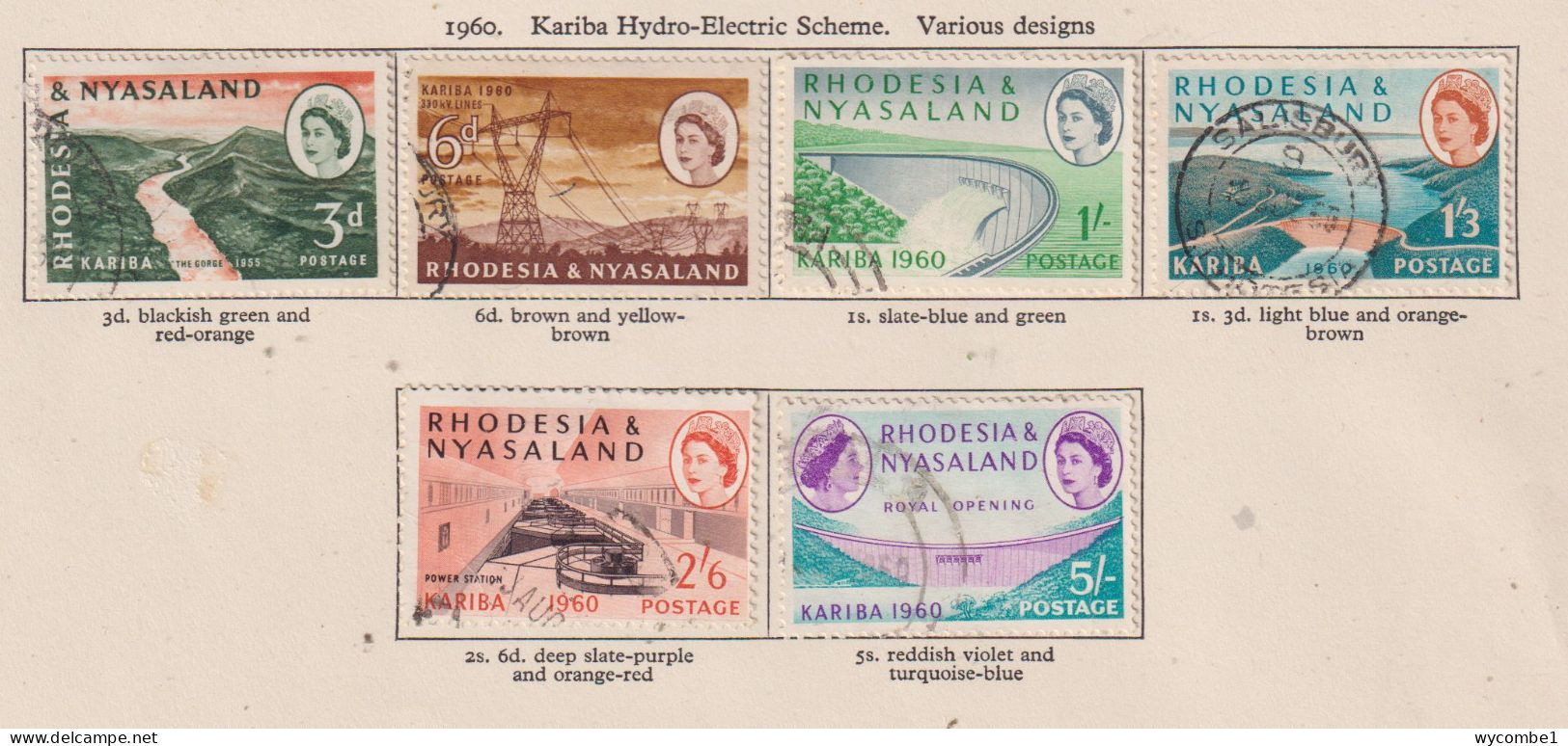 RHODESIA  AND NYASALAND - 1960 Kariba Hydro Electric Scheme  Used As Scan - Rodesia & Nyasaland (1954-1963)