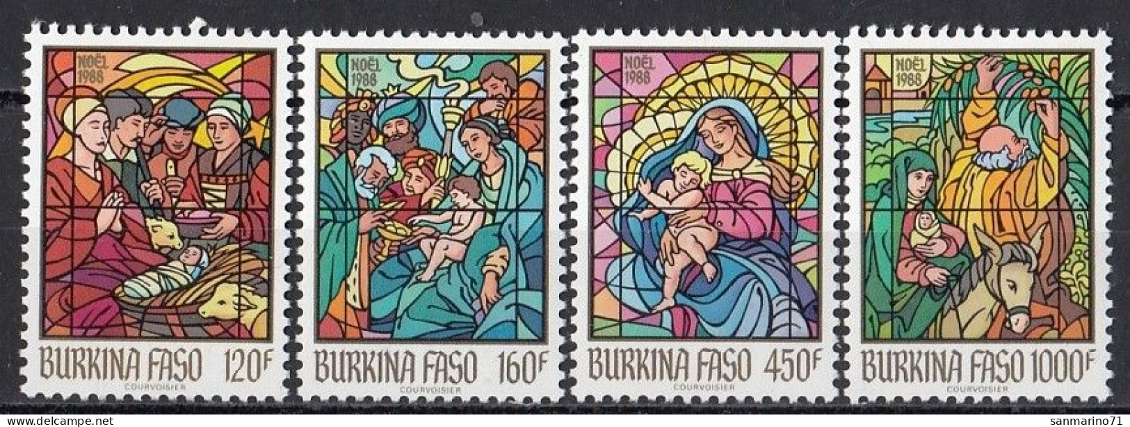BURKINA FASO 1194-1197,unused,Christmas 1988 - Burkina Faso (1984-...)