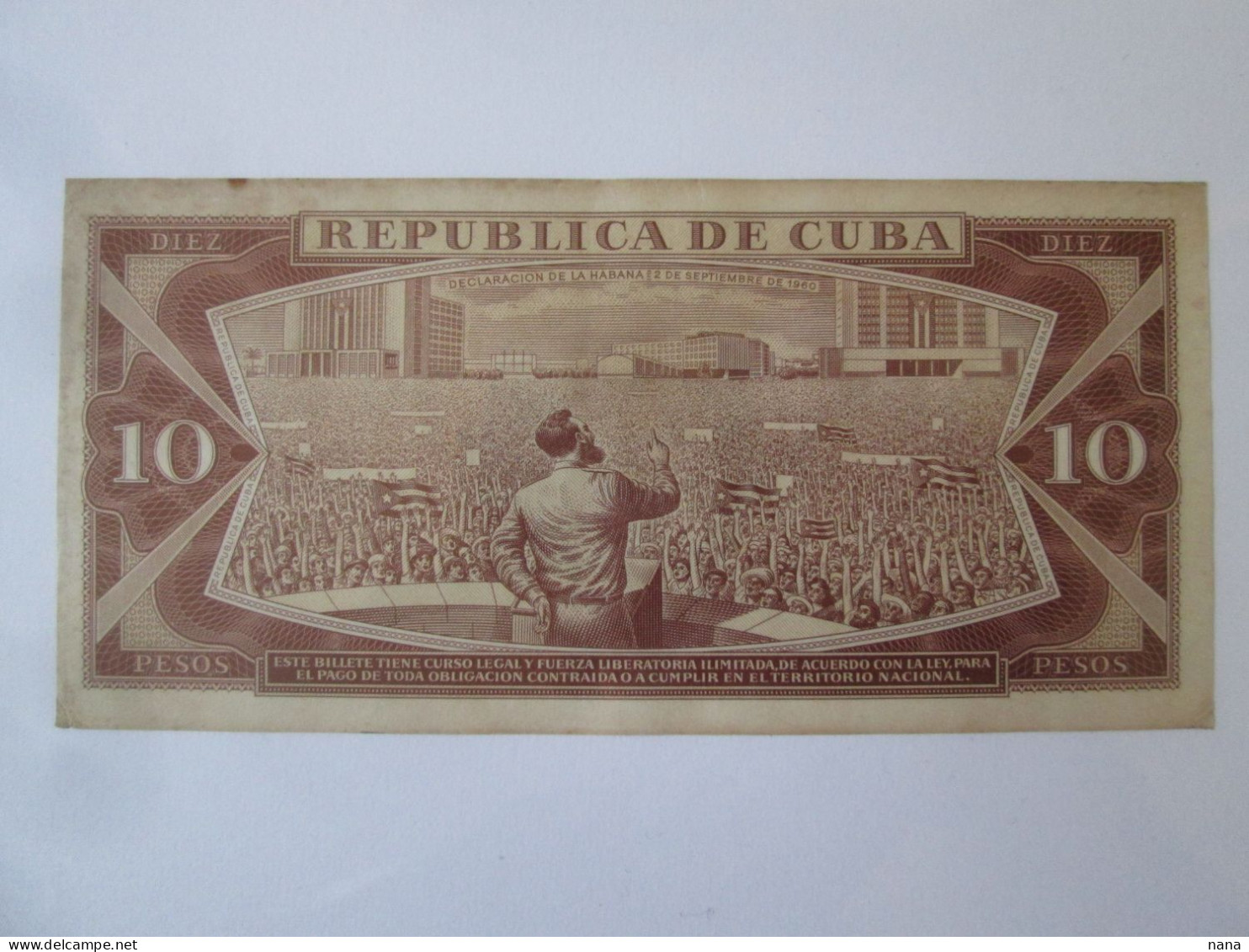 Rare! Cuba 10 Pesos 1961 Signature Ernesto Che Guevara Banknote See Pictures - Cuba