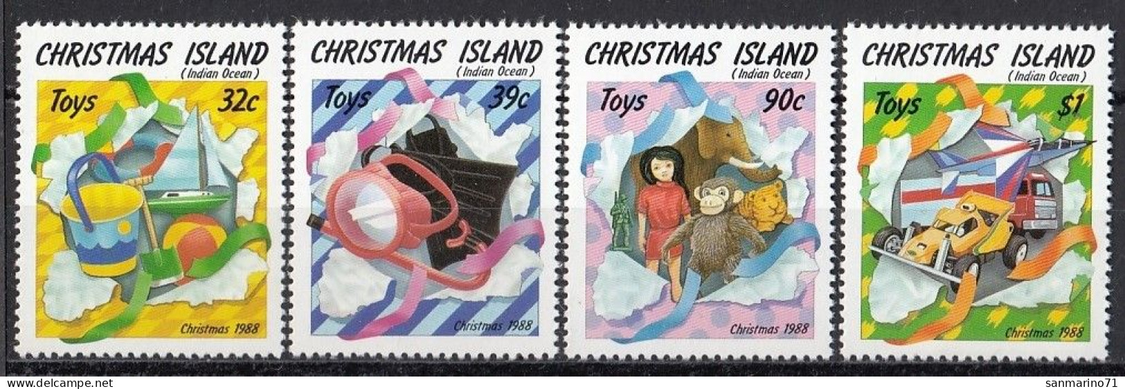 CHRISTMAS ISLAND 266-269,unused,Christmas 1988 - Christmas Island