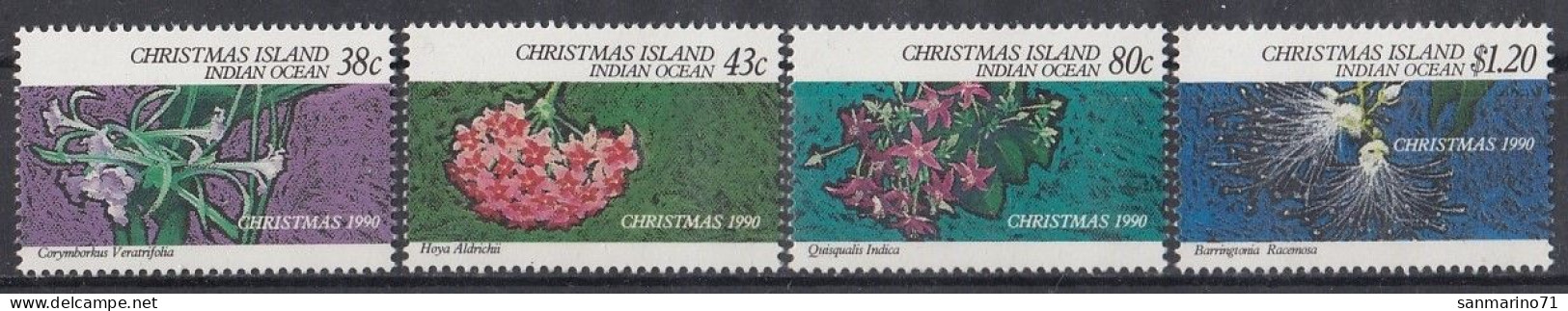 CHRISTMAS ISLAND 320-323,unused,Christmas 1990 - Christmas Island