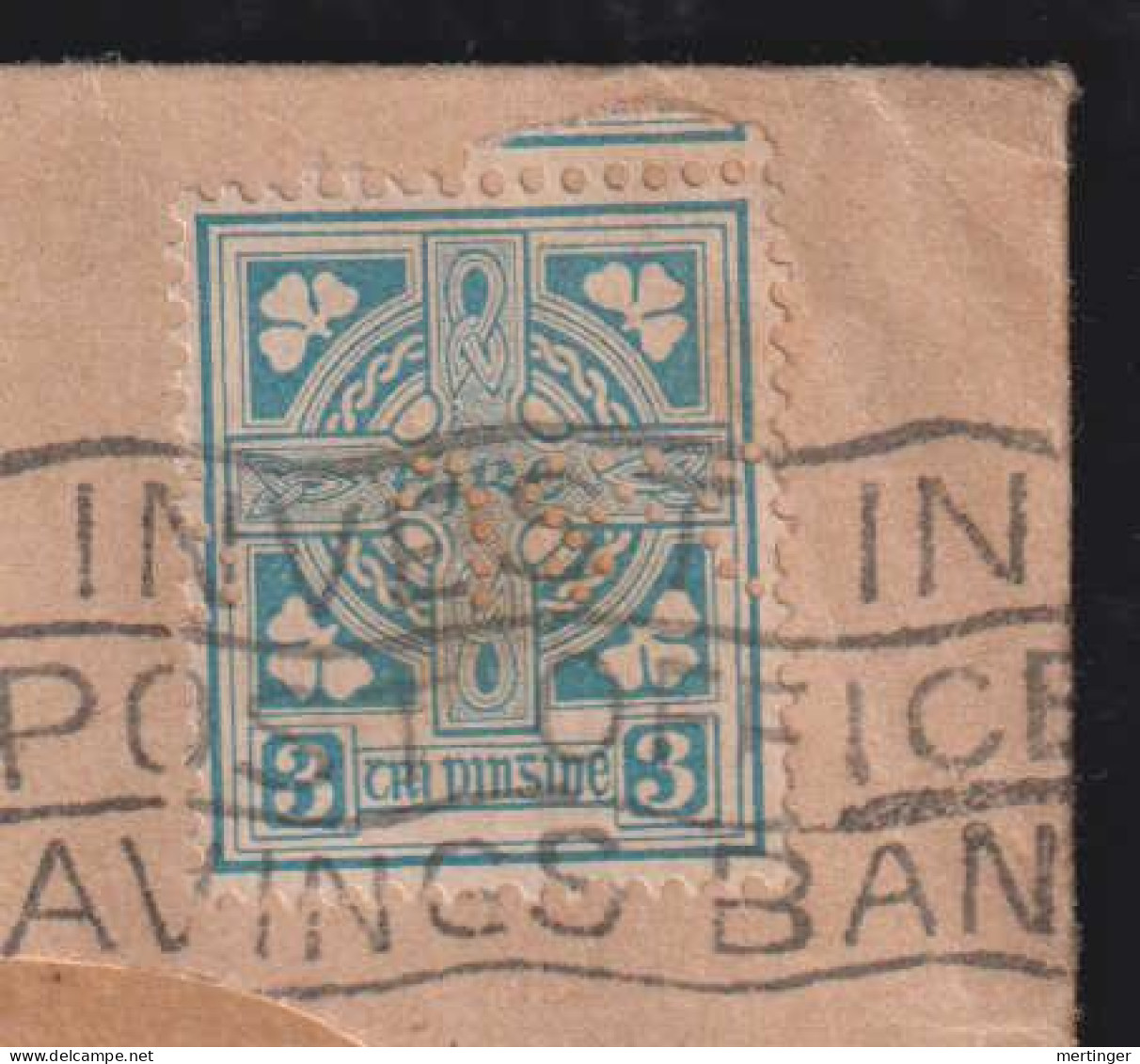 Irland Eire 1923 Cover 3P  DUBLIN X Dutch CURACAO Perfin W.& R. JACOB Biscuit - Storia Postale