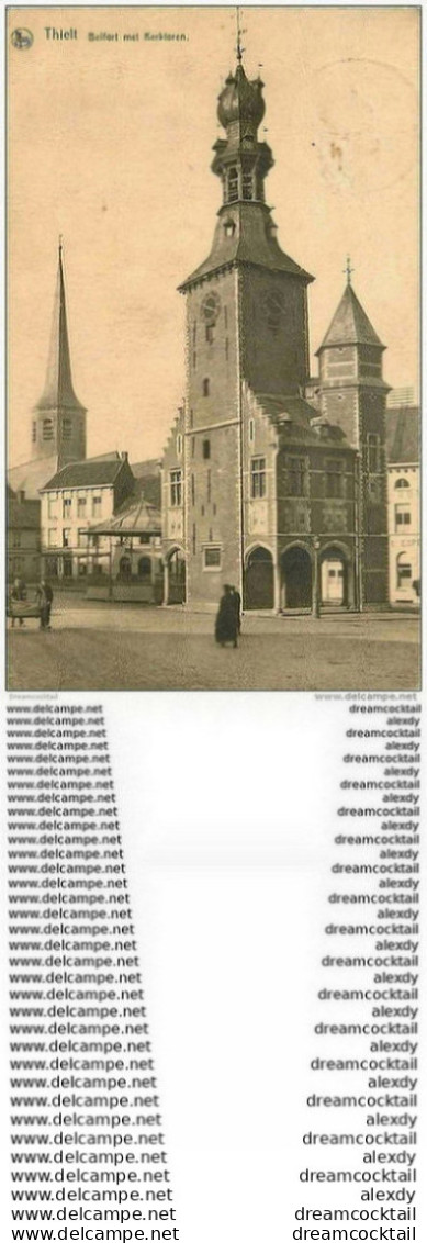 THIELT. Belfort Met Kerktoren 1924 - Tielt