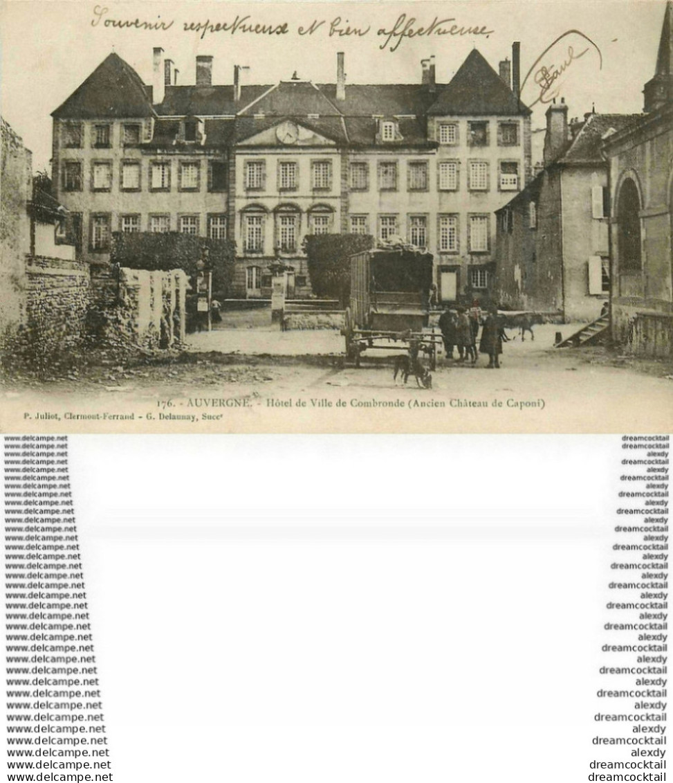 WW 63 CAMBRONDE. Hôtel De Ville 1904 - Combronde