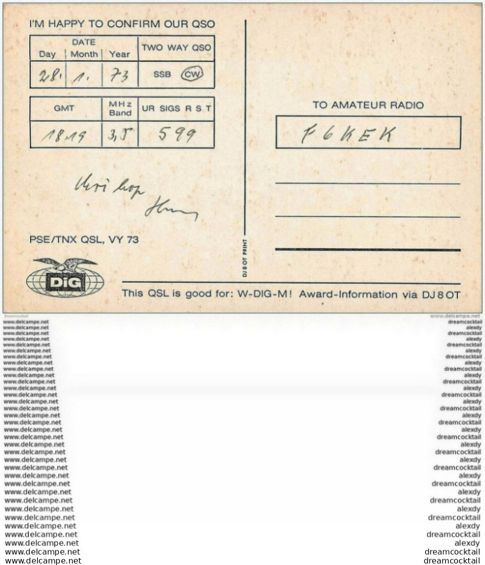 CARTE RADIO QSL. Kirchseeon Brünnsteinstr. 1973 - Radio Amateur