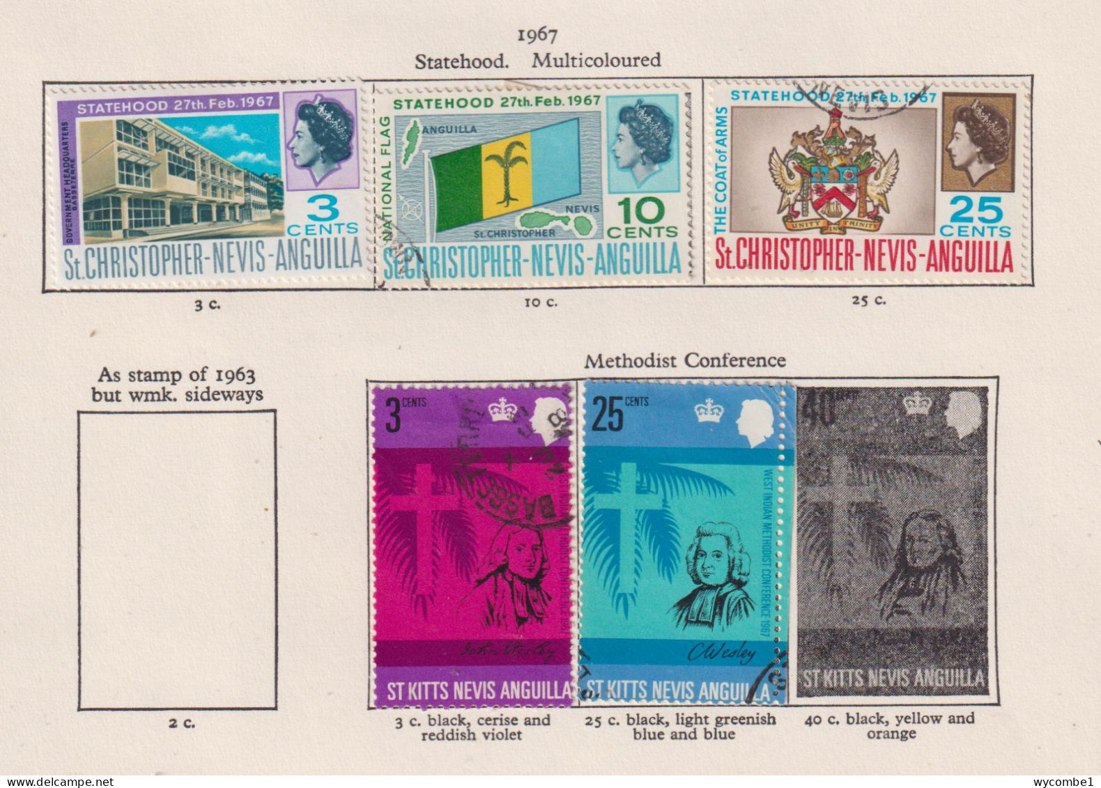 ST CHRISTOPHER NEVIS AND ANGUILLA - 1963-69 Various Issues As Scans - St.Cristopher-Nevis & Anguilla (...-1980)