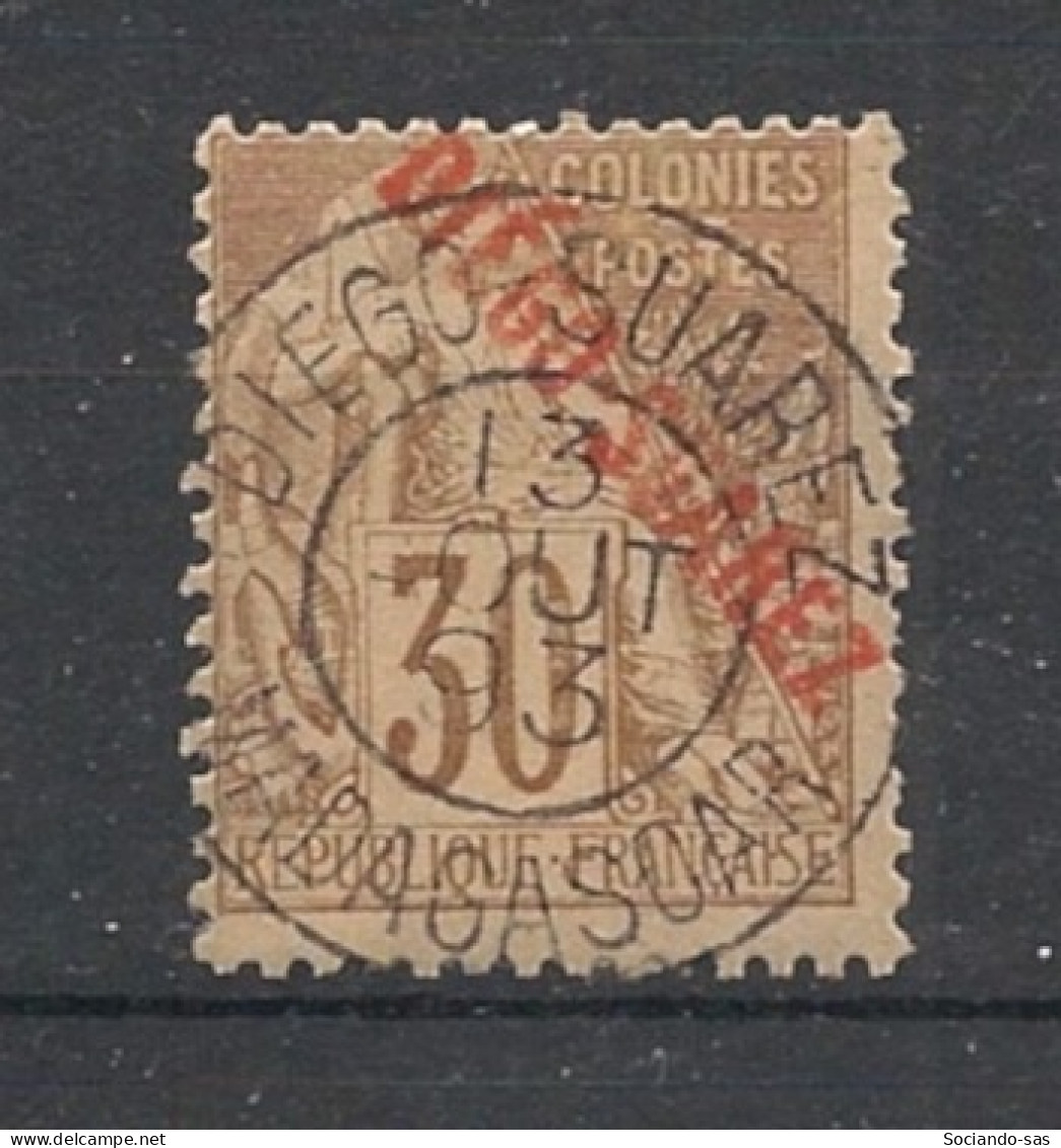 DIEGO SUAREZ - 1892 - N°YT. 21 - Type Alphée Dubois 30c Brun - Signé ROUMET - Oblitéré / Used - Used Stamps