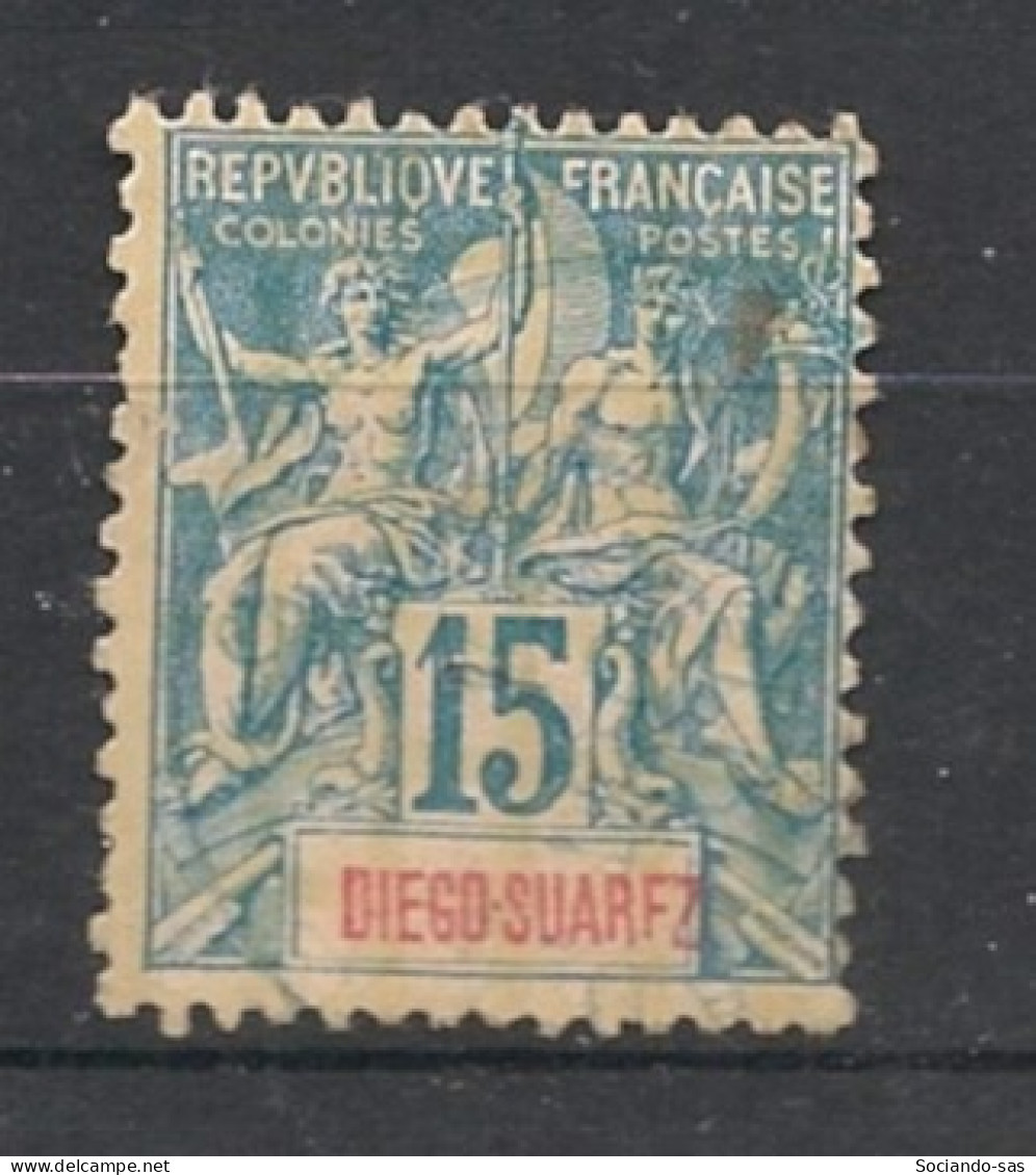 DIEGO SUAREZ - 1892 - N°YT. 30 - Type Groupe 15c Bleu - Oblitéré / Used - Oblitérés