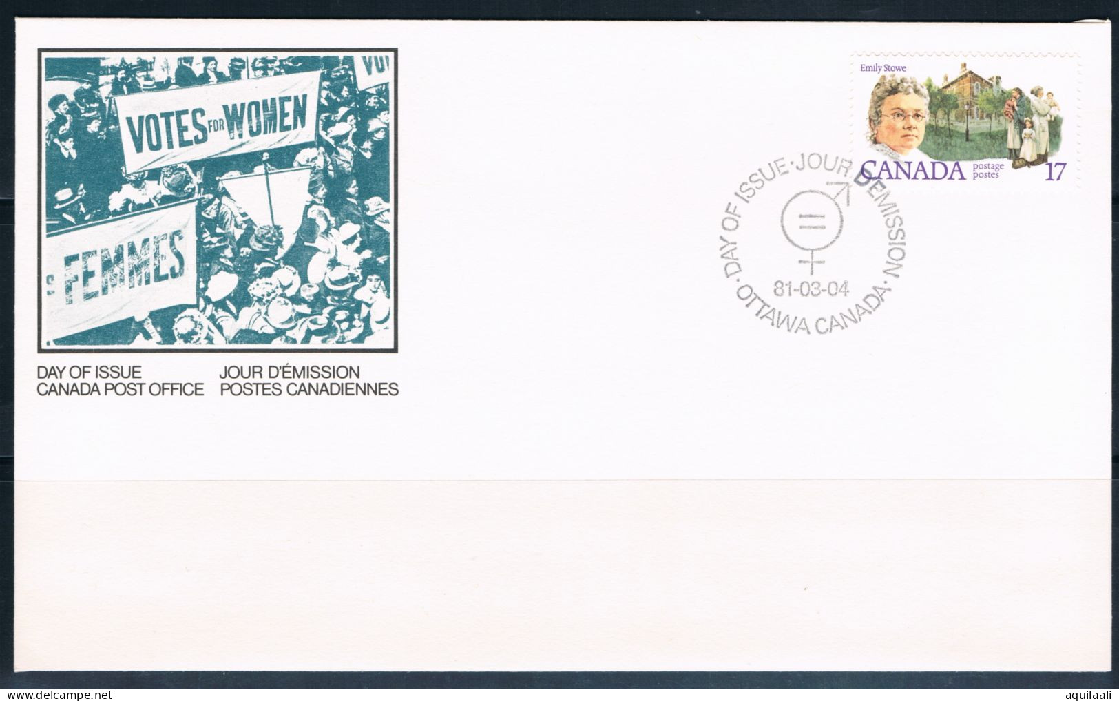 CANADA 1981 - "Womens Rights", 4 Buste Con Annullo Fdc - 1981-1990