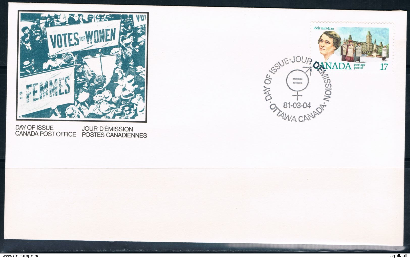 CANADA 1981 - "Womens Rights", 4 Buste Con Annullo Fdc - 1981-1990