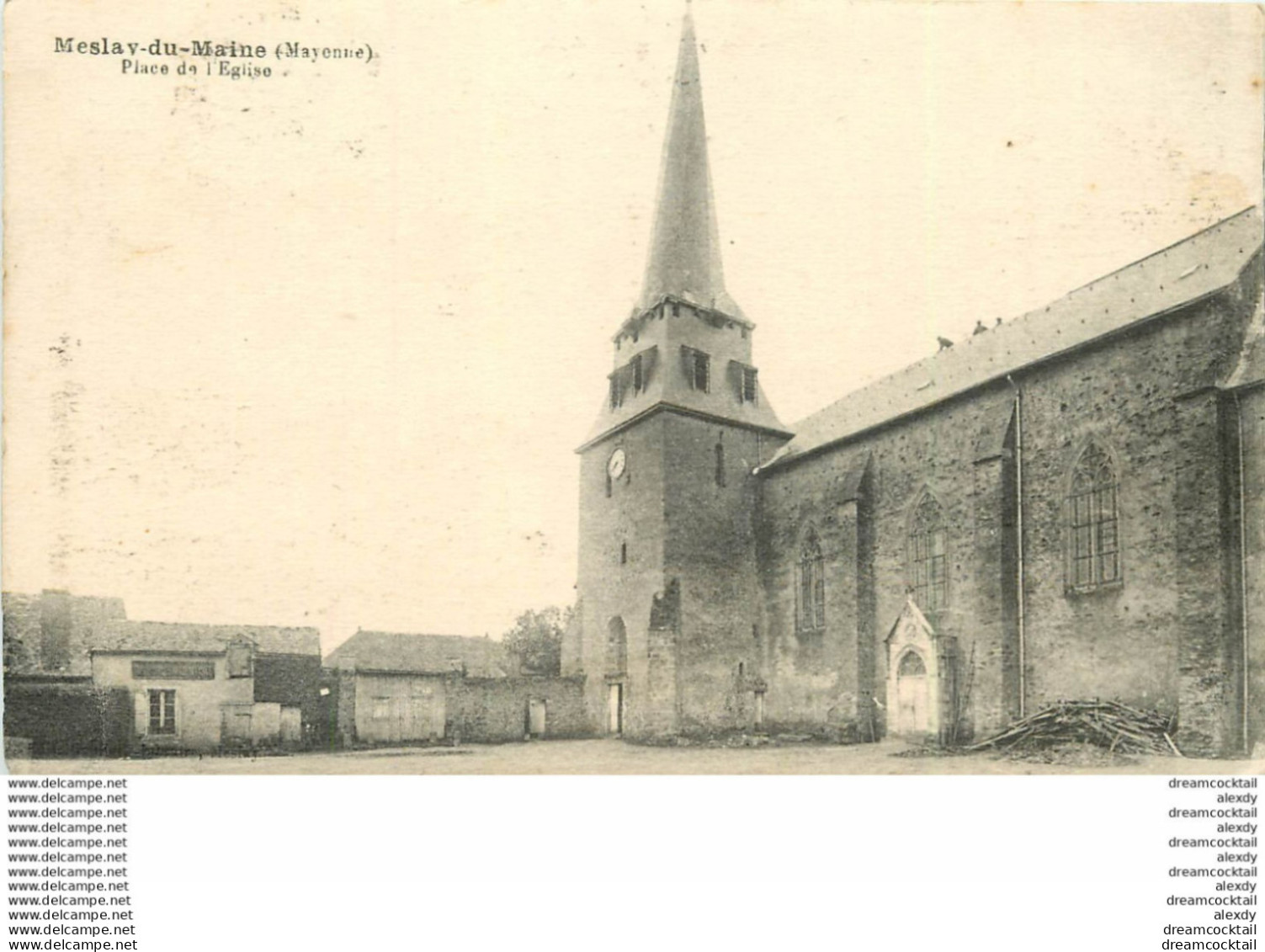 (D) 53 MESLAY-DU-MAINE. Place De L'Eglise 1929 - Meslay Du Maine