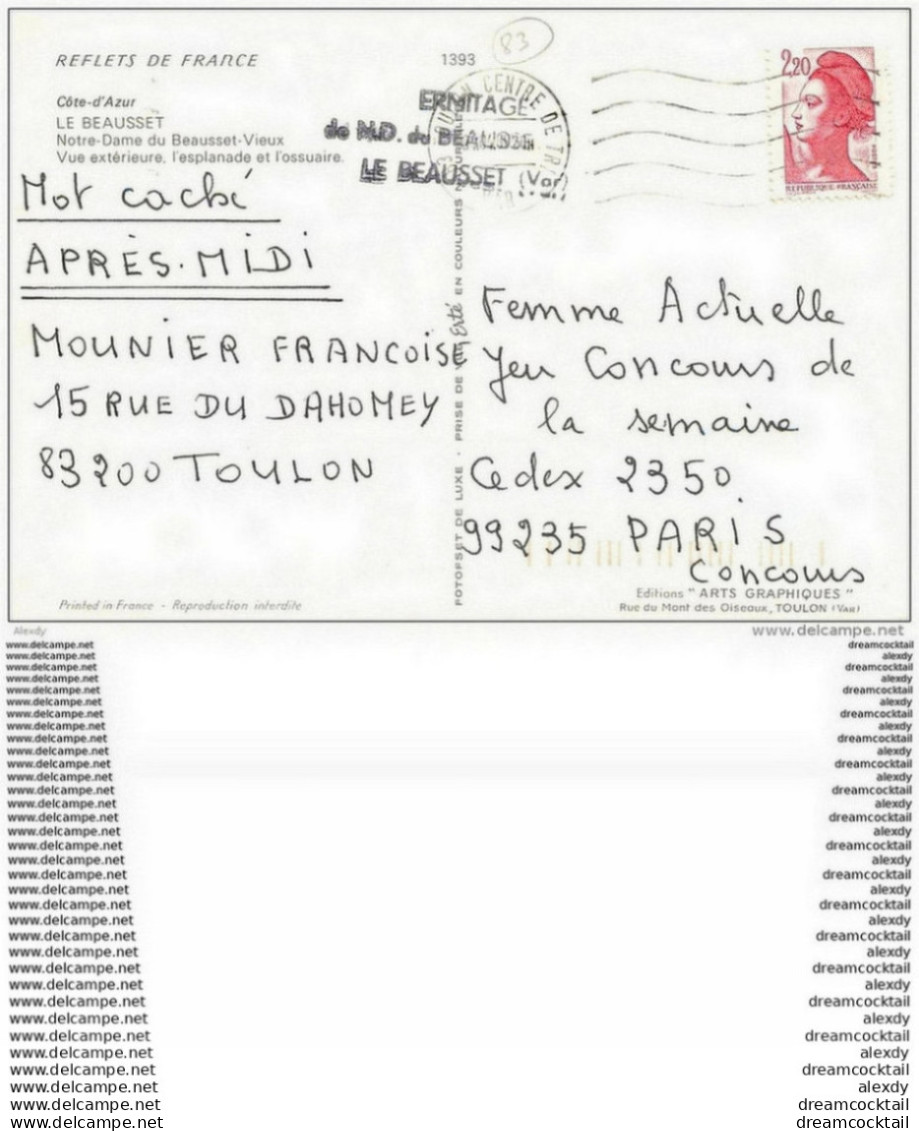 Photo Cpsm Cpm 83 LE BEAUSSET. Notre-Dame. De Toulon 1985 - Le Beausset