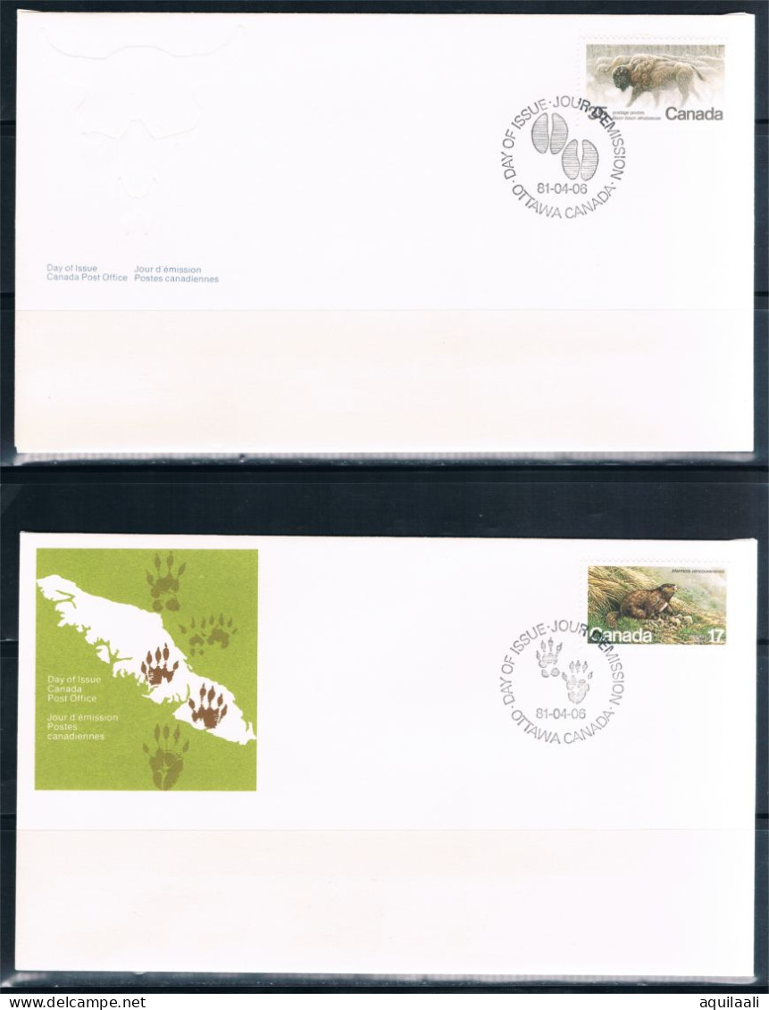 CANADA 1981 - "Endangered Wildlife ", 4' Serie Su Busta Con Annullo Fdc - 1981-1990