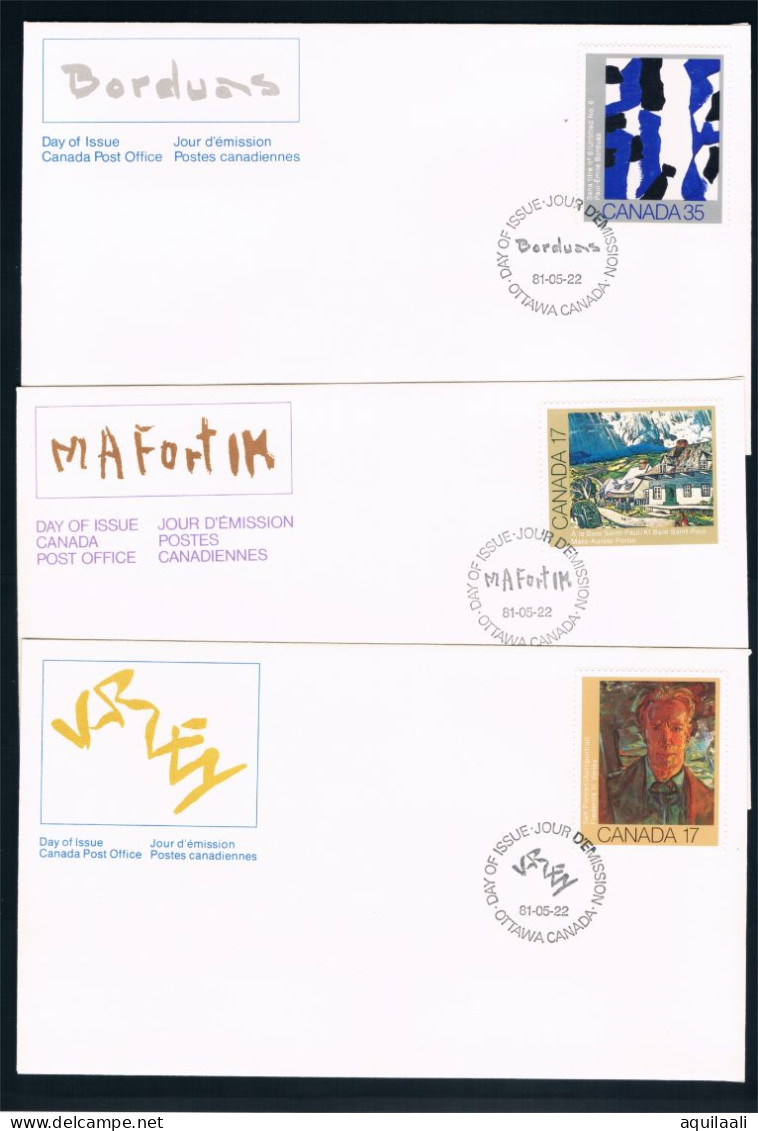 CANADA 1981 Arte - "Paintings ", Serie Su Busta Con Annullo Fdc - 1981-1990