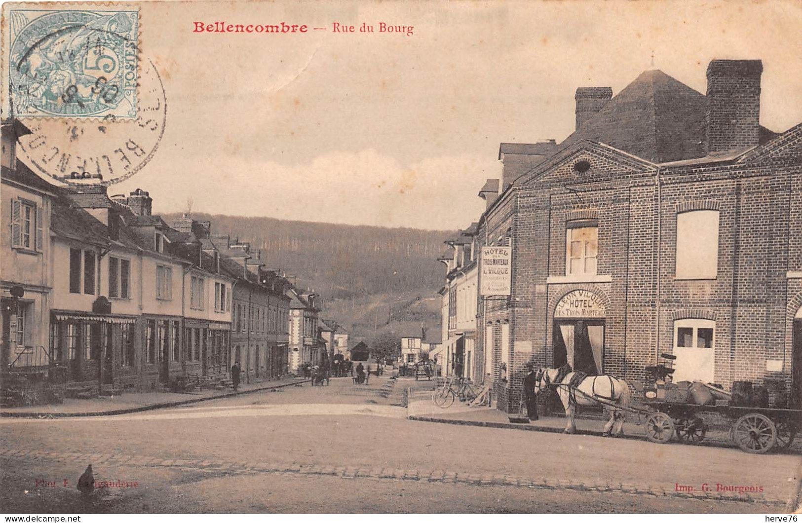 BELLENCOMBRE - Rue Du Bourg - Attelage - Bellencombre