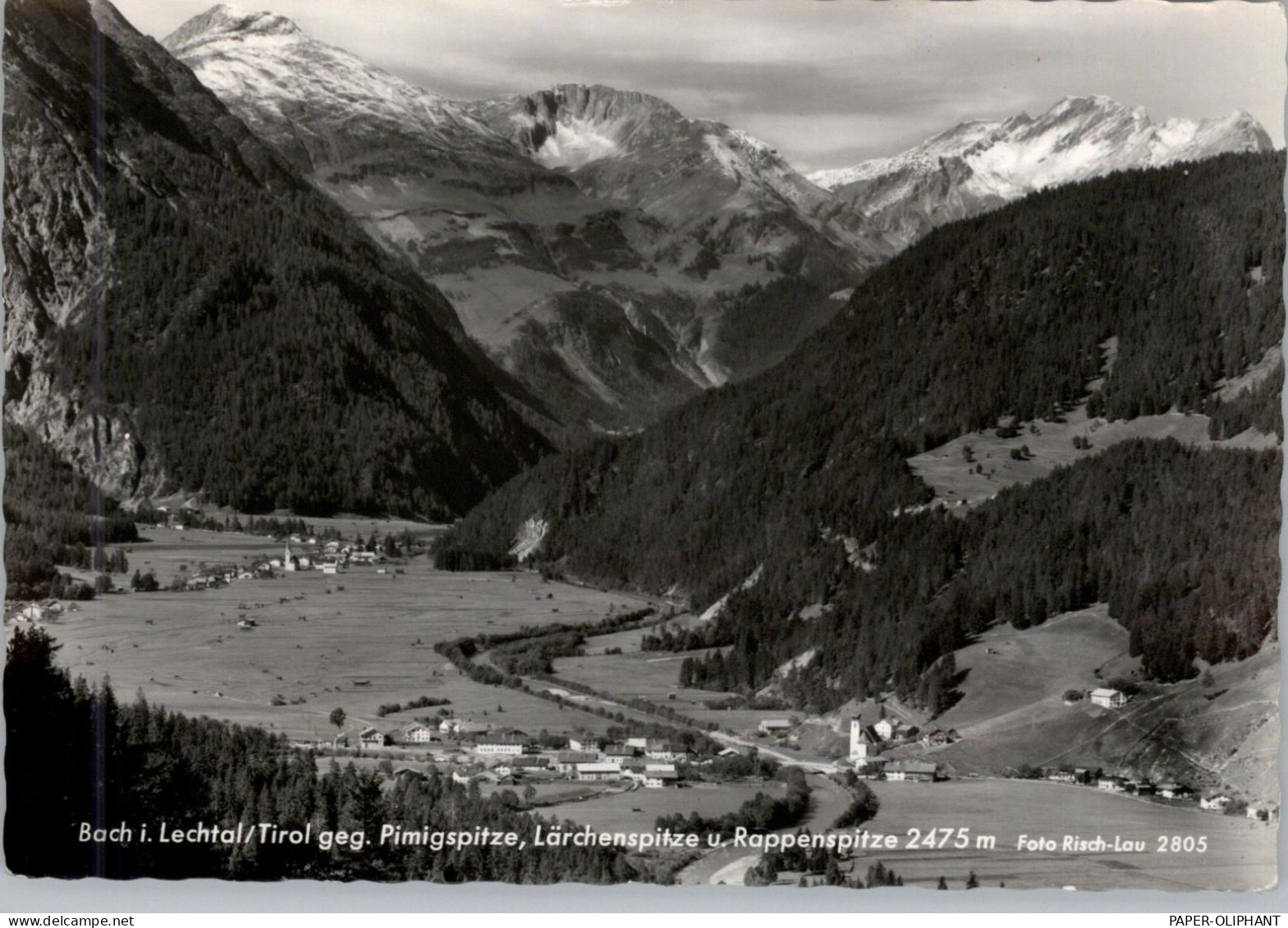 A 6653 BACH Im Lechtal, Blick über Den Ort Und Die Umliegenden Berge, 1965 - Lechtal