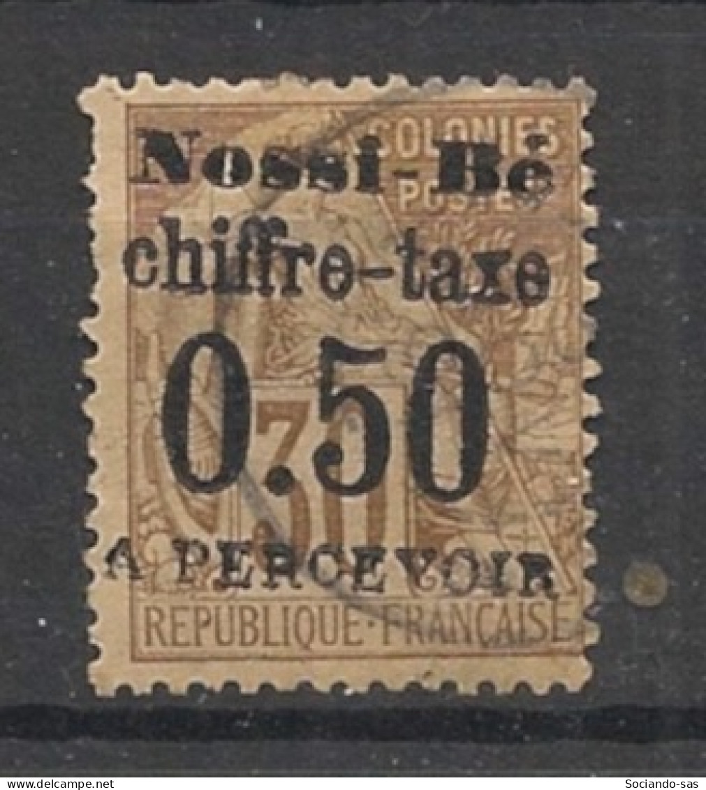 NOSSI-BE - 1891 - Taxe TT N°YT. 3 - Type Alphée Dubois 50c Sur 30c Brun - Oblitéré / Used - Usados