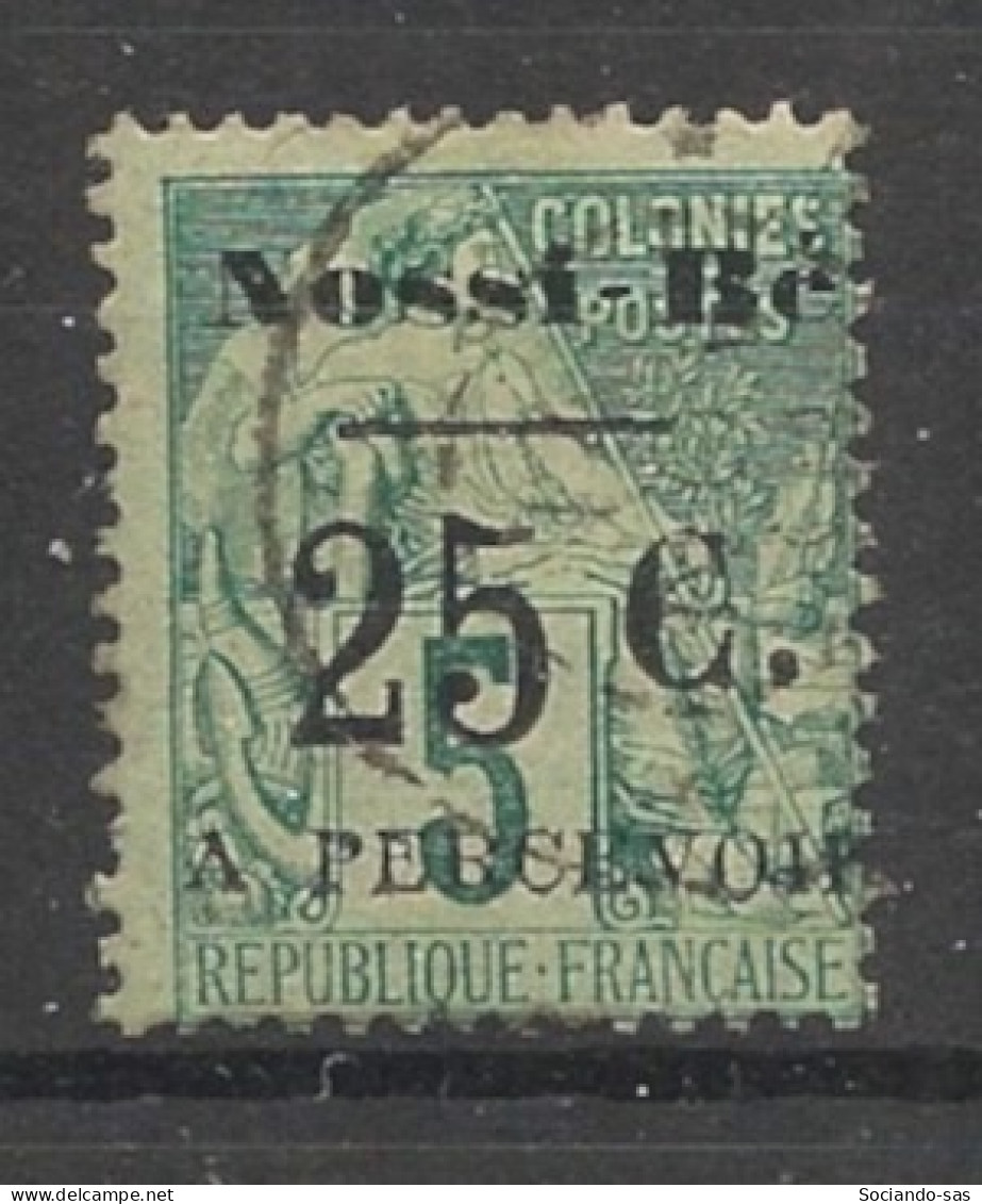 NOSSI-BE - 1891 - Taxe TT N°YT. 14 - Type Alphée Dubois 25c Sur 5c Vert - Signé CALVES - Oblitéré / Used - Usados