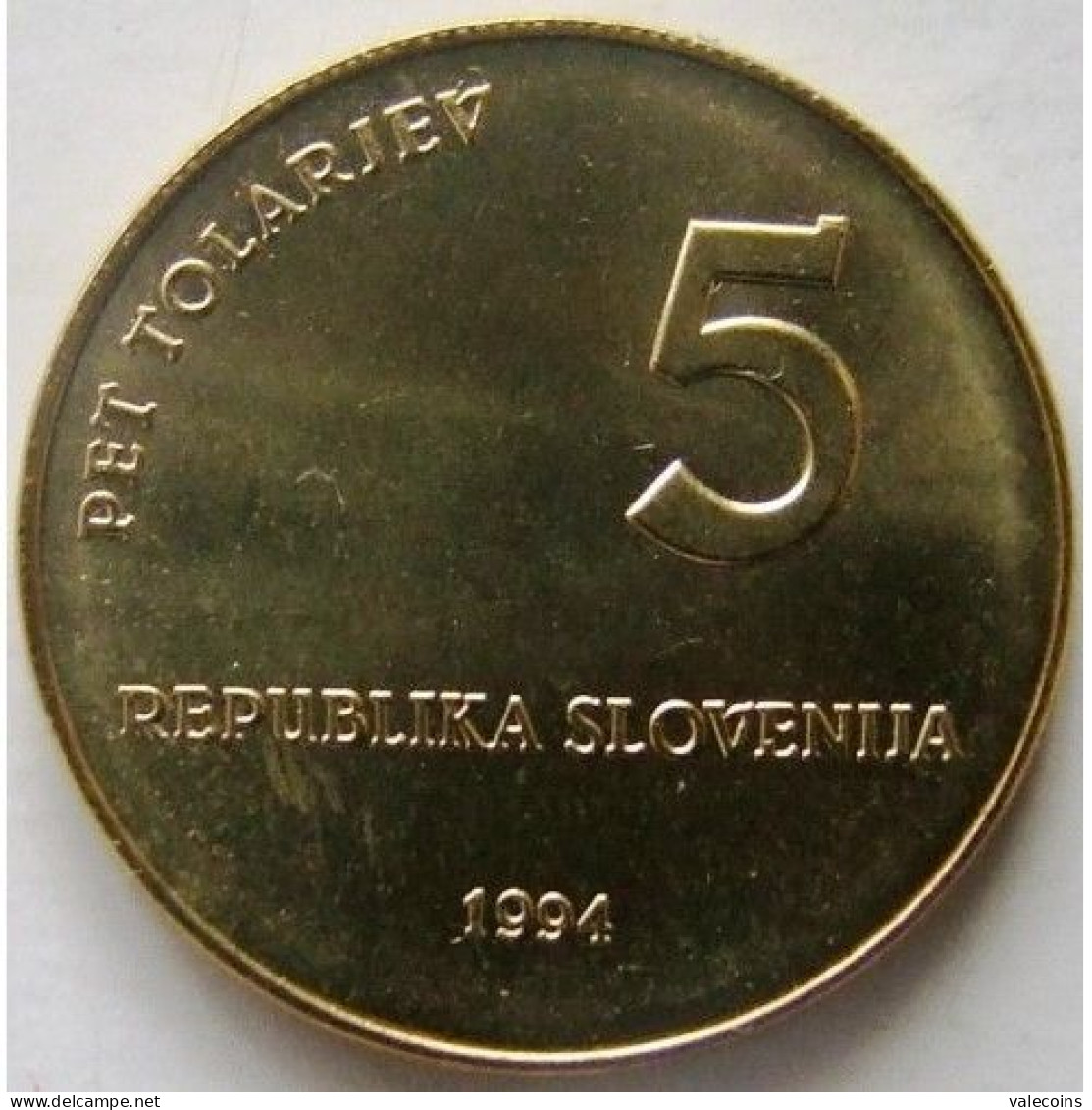 SLOVENIA SLOVENIJA SLOVENIE SLOWENIEN  - 1994 -  5 Tolarjev - KM 16 - UNC - Bishop Abraham - Eslovenia