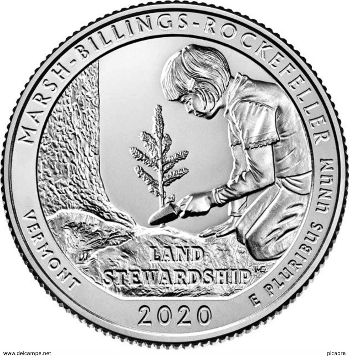 USA EEUU 25 CENTS. QUARTER DOLLAR MARSH-BILLINGS-ROCKEFELLER 2020 D O P A ELEGIR UNC NEW - 2010-...: National Parks