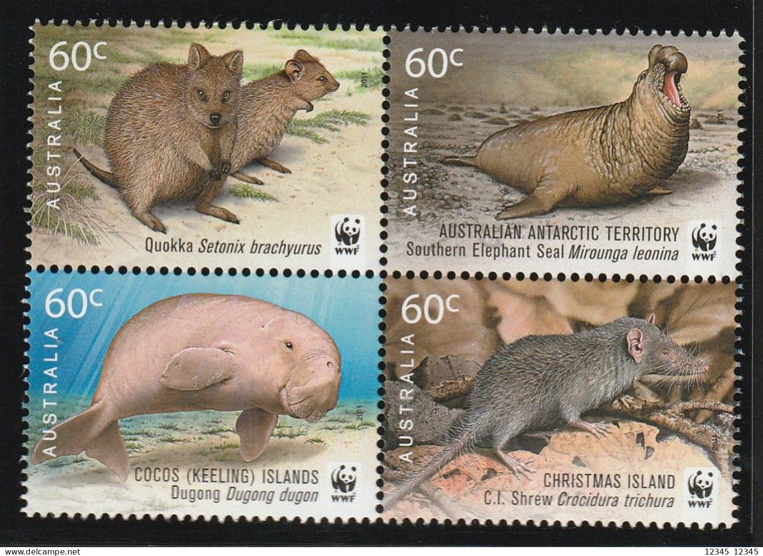 Australië 2011, Postfris MNH, WWF, Australian Mammals - Ongebruikt