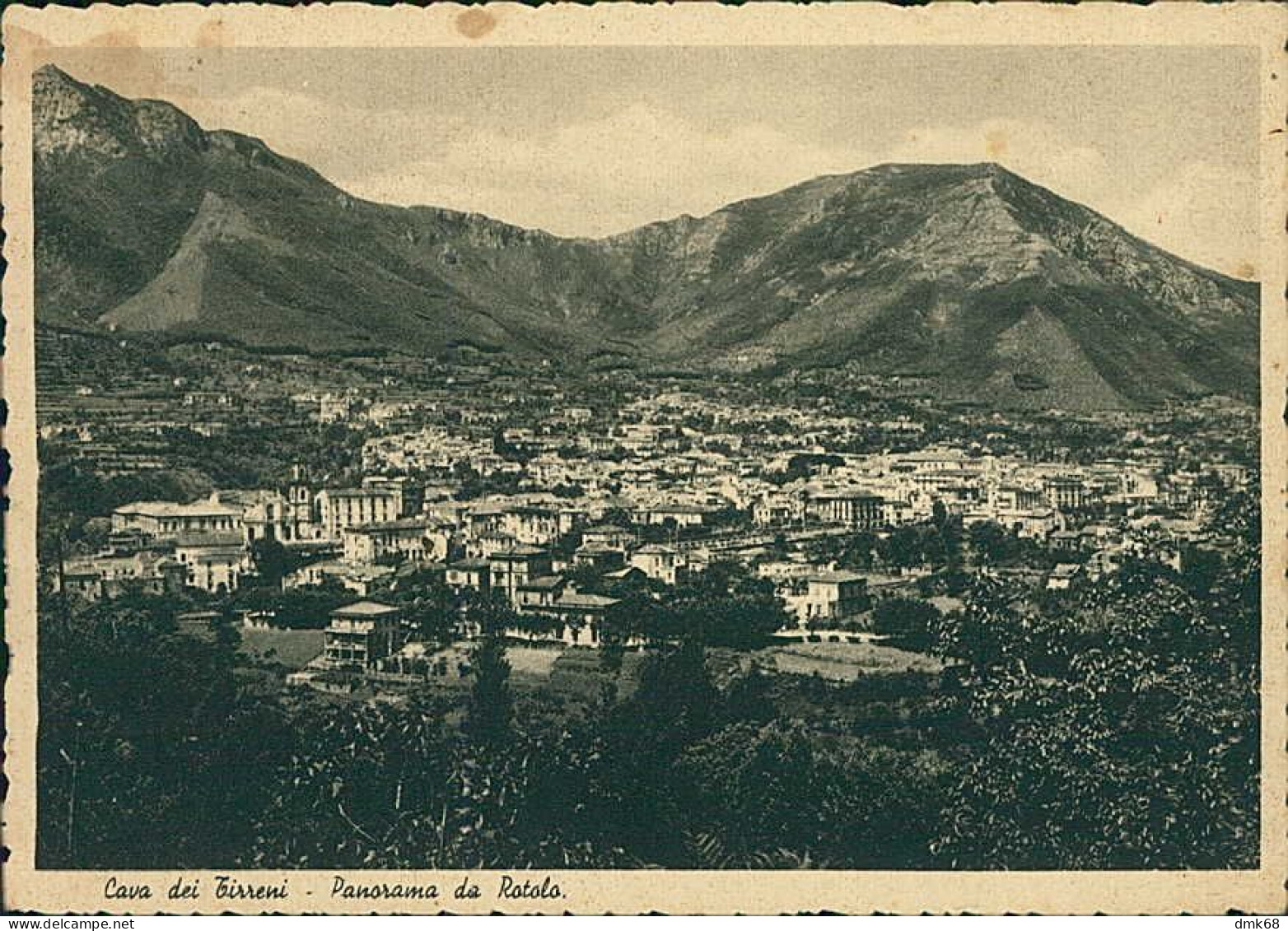 CAVA DE' TIRRENI ( SALERNO ) PANORAMA DA ROTOLO - EDIZ. CARCAVALLO - SPEDITA 1940 - VERIFICATO PER CENSURA (19259) - Cava De' Tirreni