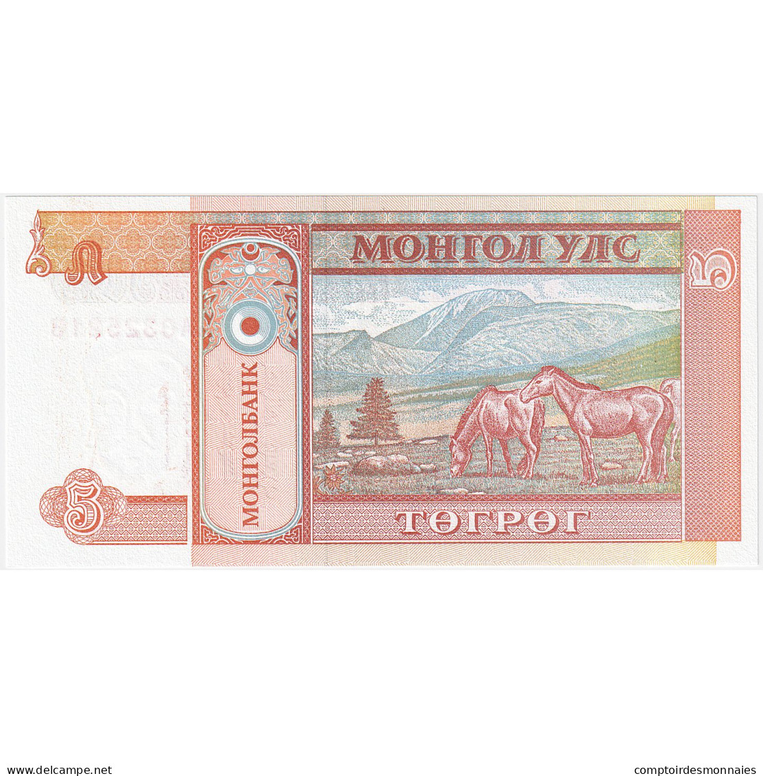 Mongolie, 5 Tugrik, KM:53, NEUF - Mongolië