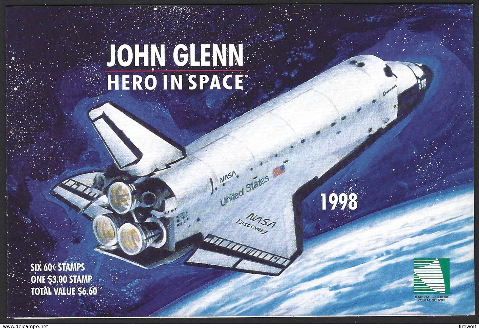 B20 - Marshall Islands - 1998 Booklet - SW 1063/1069 Mint - Space John Glenn - Marshallinseln