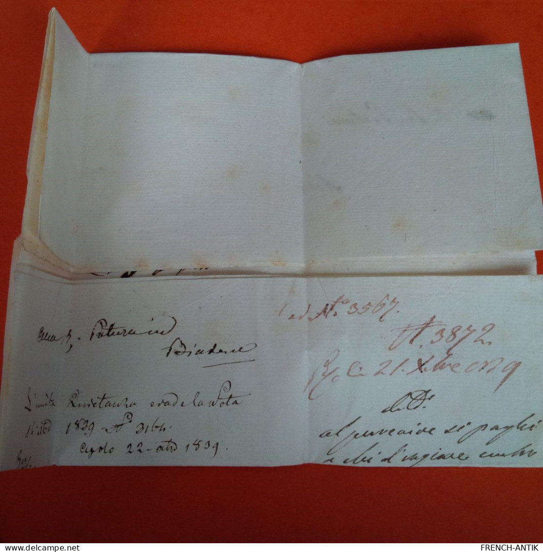 LETTRE ITALIE MONTEBELLO POUR ASOLO 1839 - 1. ...-1850 Vorphilatelie