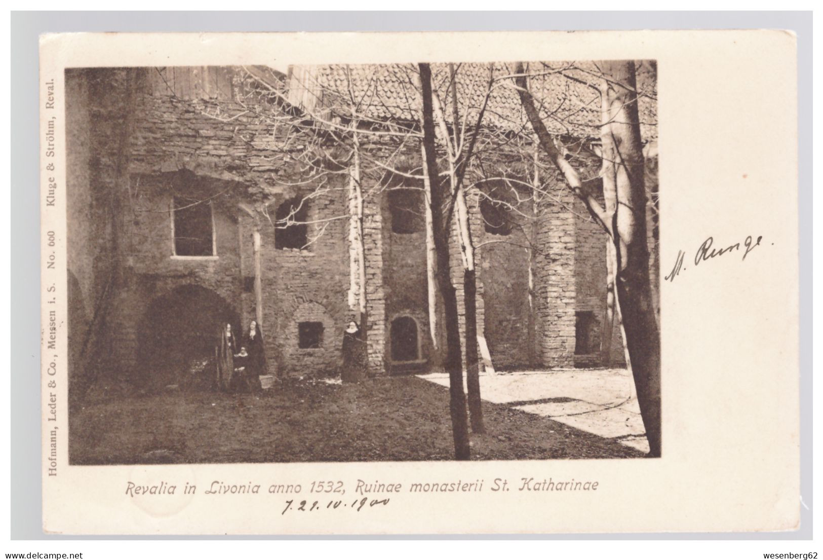 Reval/ Tallinn Revalia In Livonia Anno 1532, Ruinae Monasterii St Katharinae 1900 - Estonie