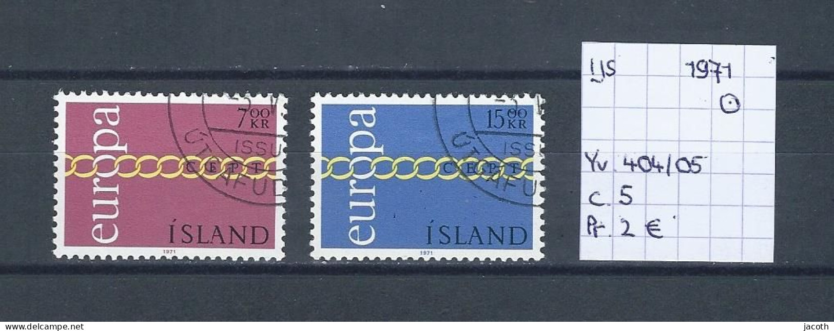 (TJ) IJsland 1971 - YT 404/05 (gest./obl./used) - Gebruikt