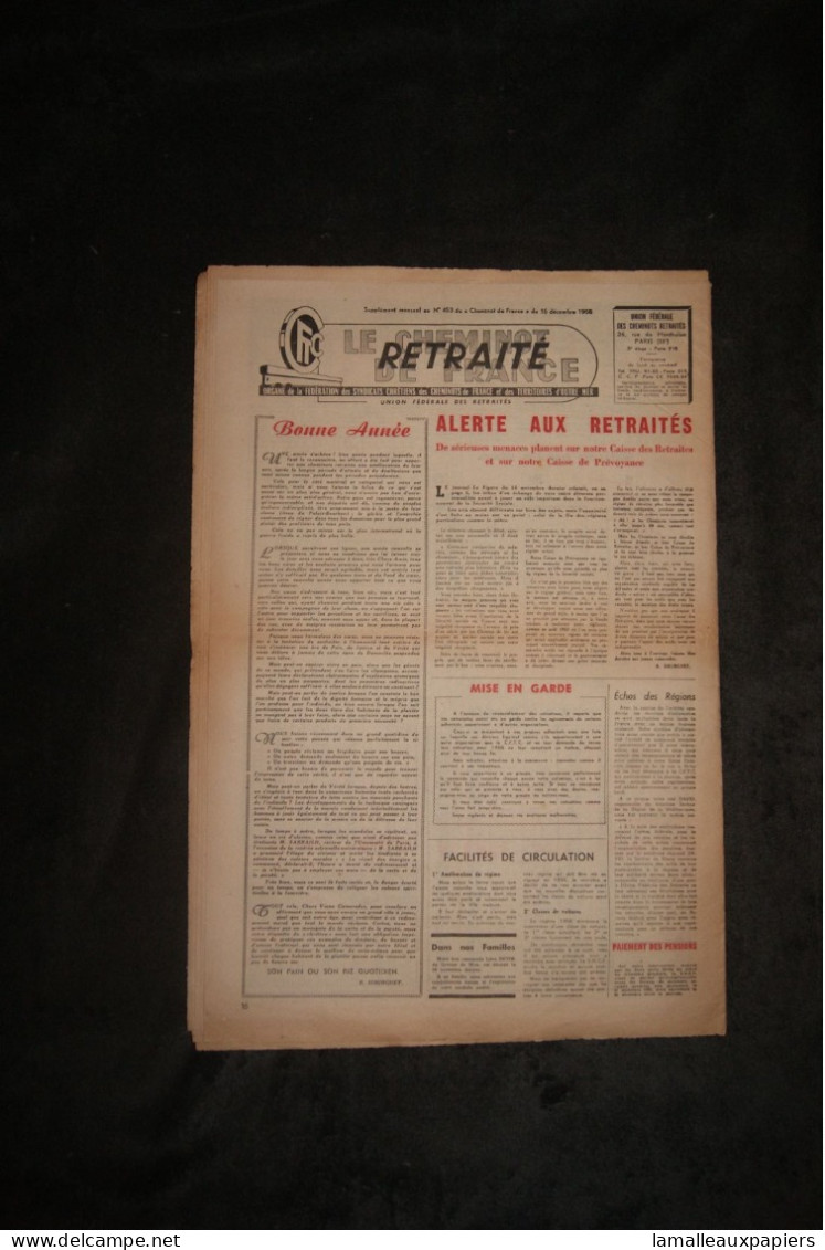 Revue Le Cheminot De France (spécial Noel) Dec. 1955 - Railway & Tramway