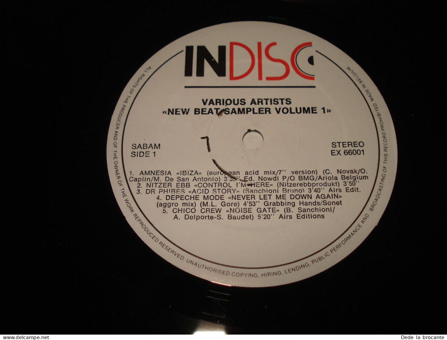 B12 / New Beat Sampler Volume 1 - LP - Indisc – EX 66001 - Be  1988   EX/VG - Soul - R&B