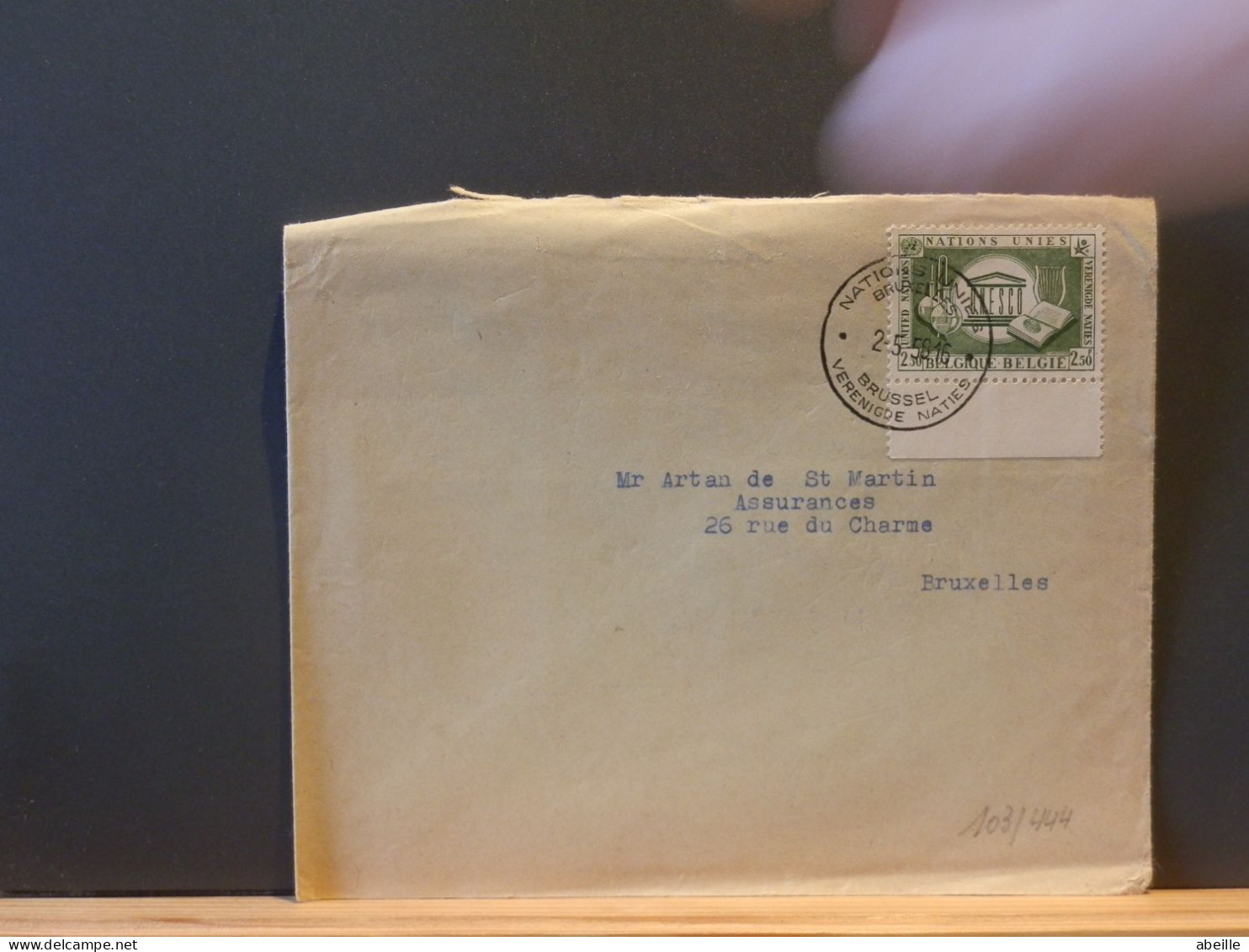 103/444  LETTRE BELGE  1958  EXPO - 1958 – Brüssel (Belgien)