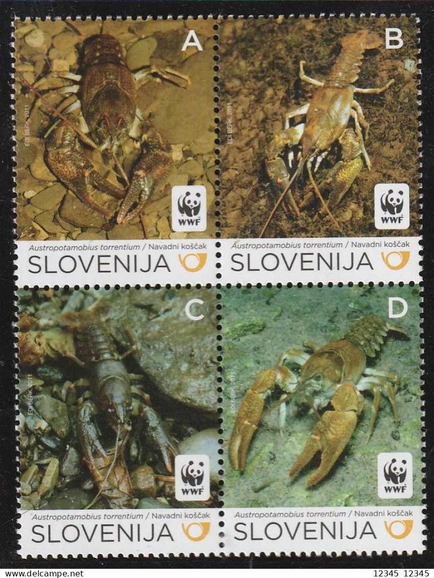 Slovenië 2011, Postfris MNH, WWF, Rock Lobster - Slowenien