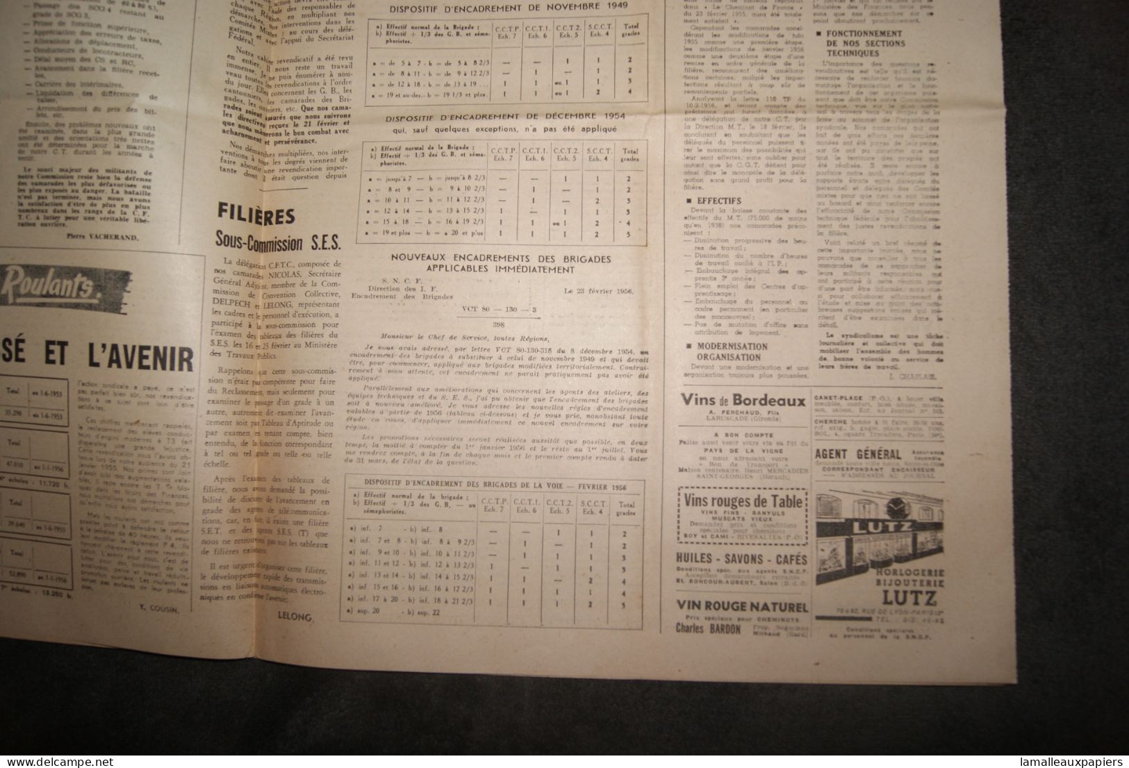 Revue Le Cheminot De France MARS 1956 - Ferrocarril & Tranvías