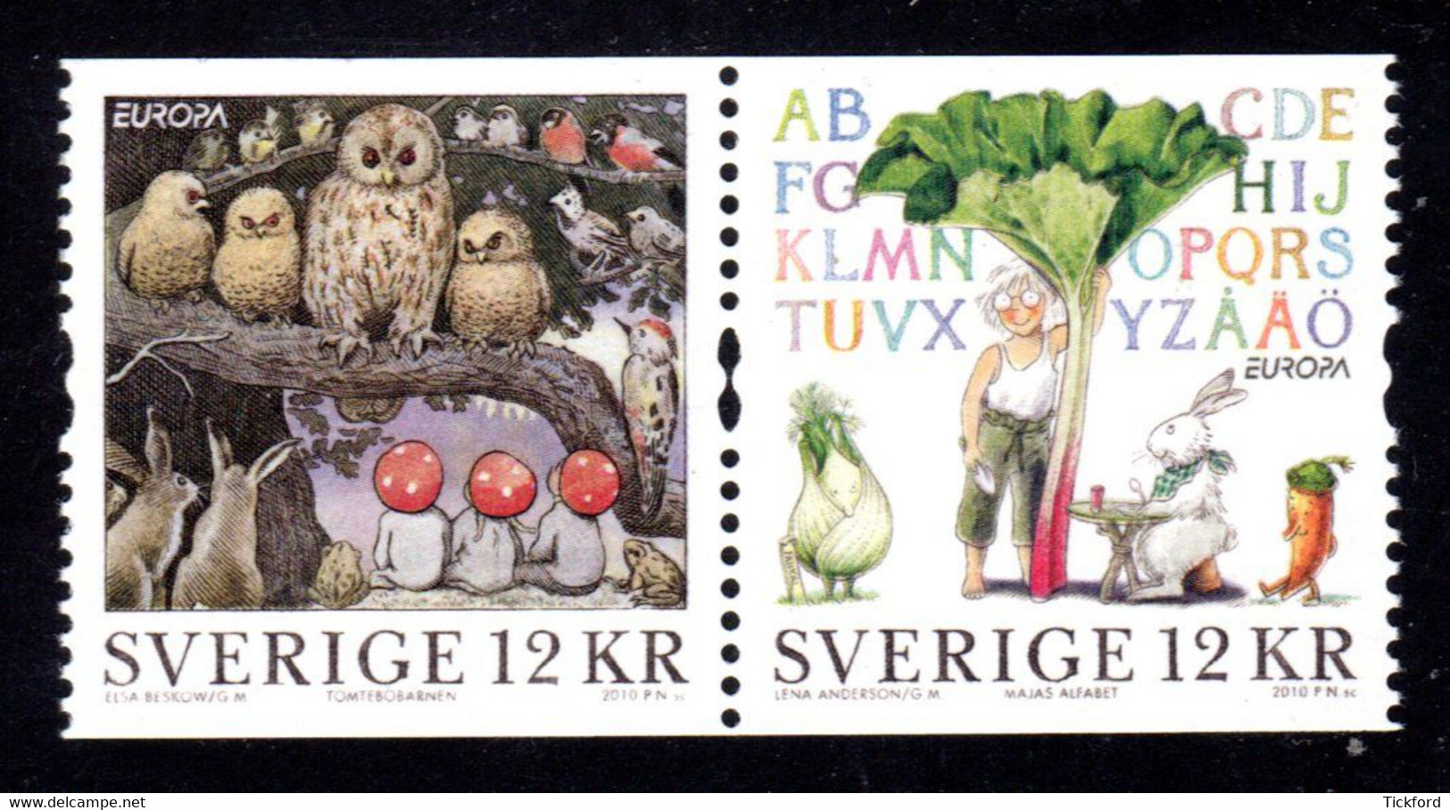 SUEDE 2010 - YT 2715/2716 - Facit 2751/2750 - Neuf ** MNH - Europa, Les Livres Pour Enfants - Unused Stamps