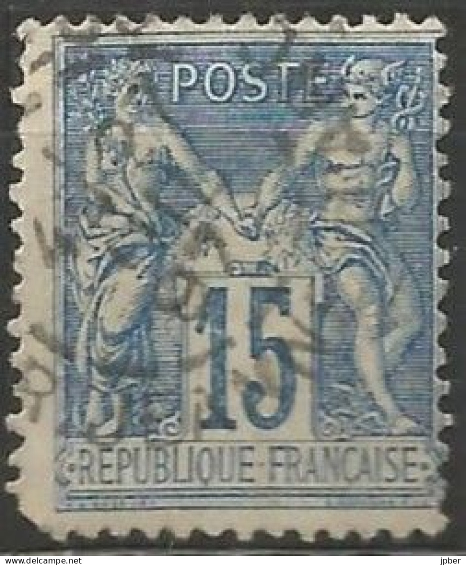 France - Sage - Quartiers De Paris - Cachet Type A2 AVEC N° Bureau - "PARIS 63 R.JEANNE D'ARC" - 1876-1898 Sage (Type II)