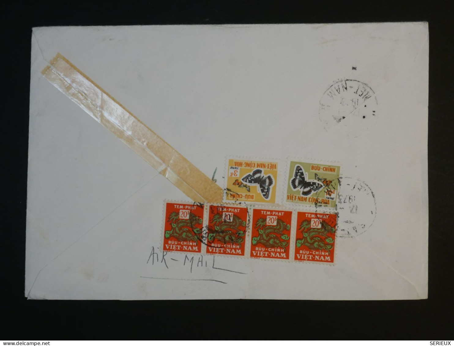 DF19  USA BELLE LETTRE  RARE 1973  DETROIT  A SAIGON VIETNAM +TAXES TP VIET. VERSO +AFF INTERESSANT+++ - Briefe U. Dokumente