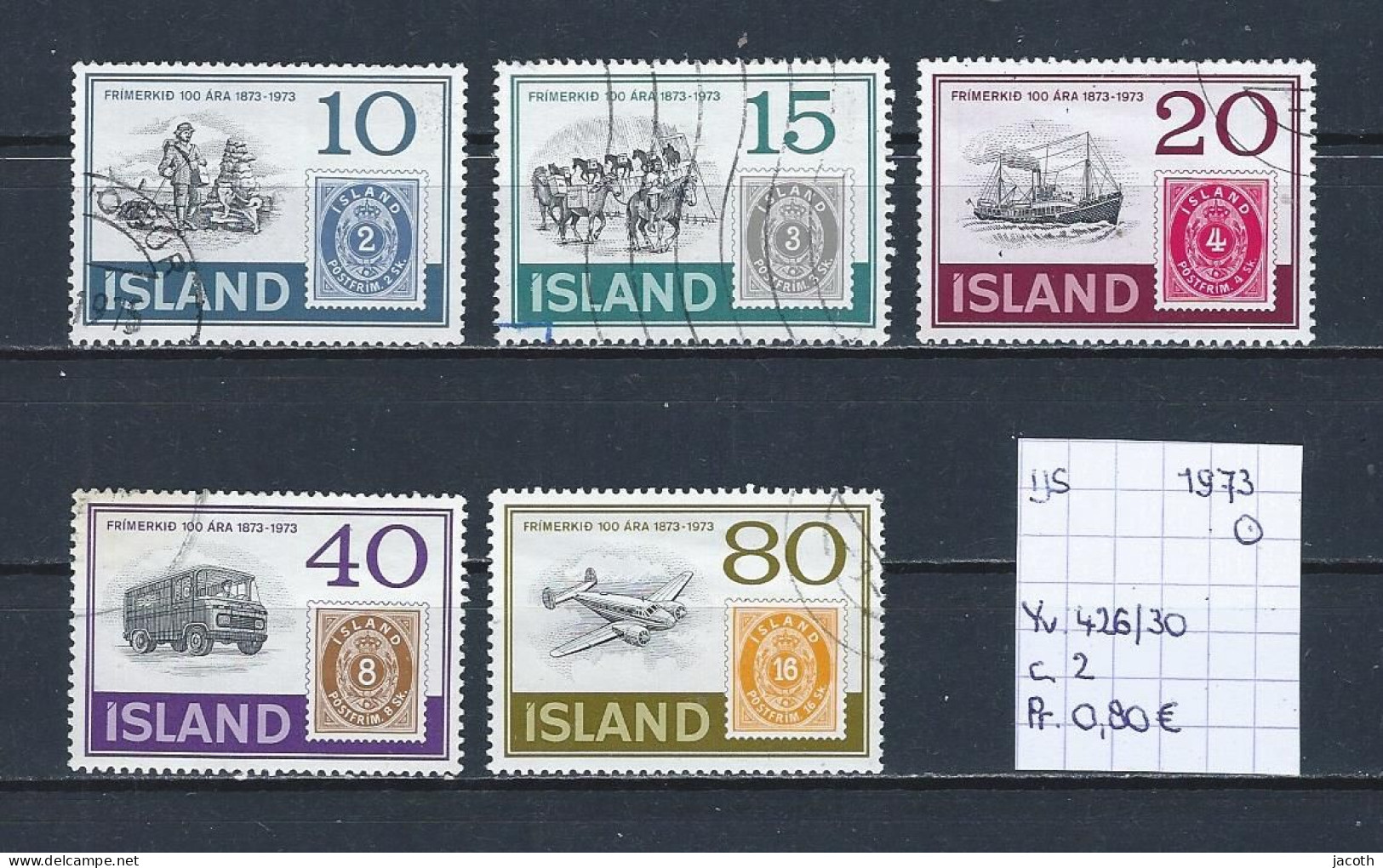 (TJ) IJsland 1973 - YT 426/30 (gest./obl./used) - Gebruikt