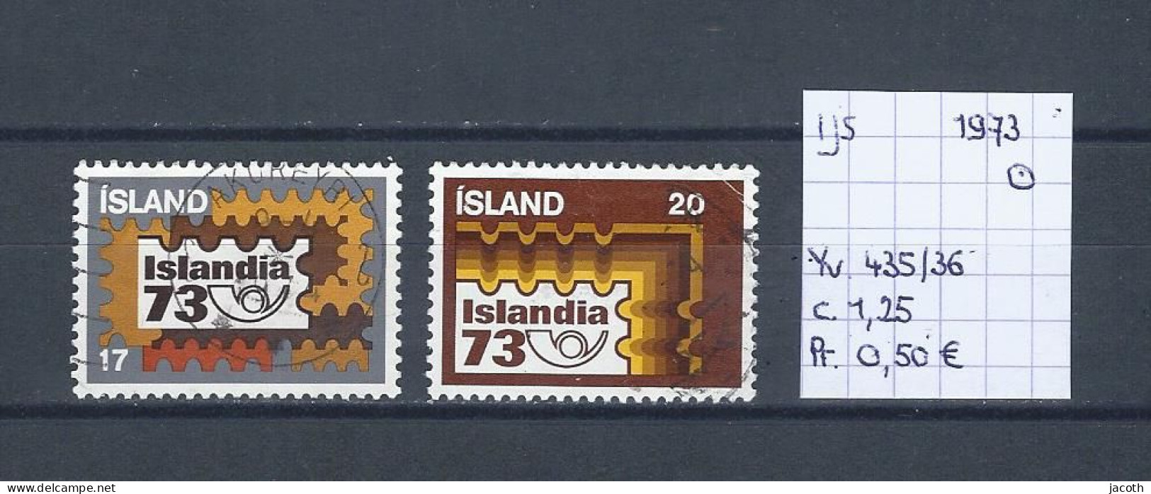(TJ) IJsland 1973 - YT 435/36 (gest./obl./used) - Usados