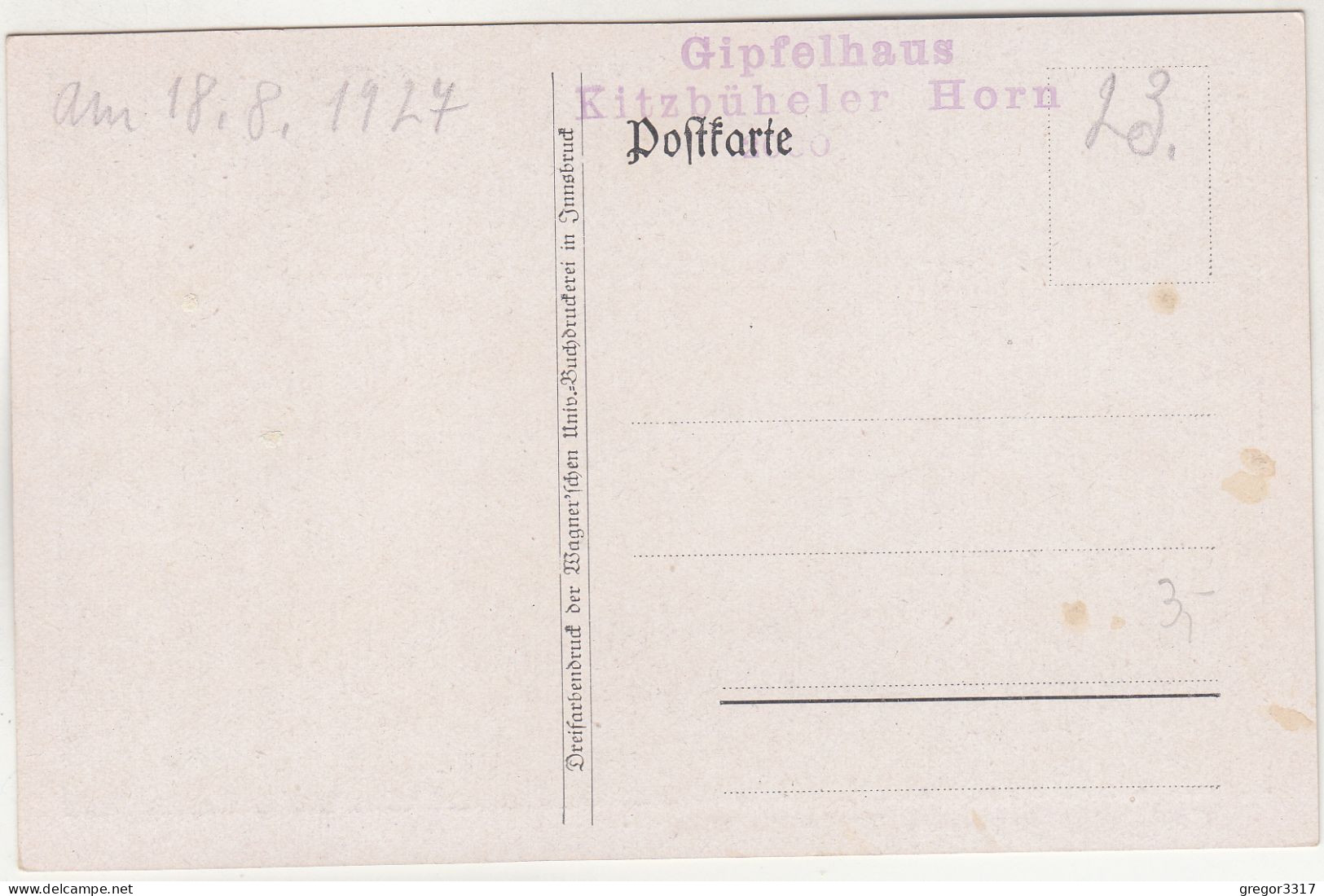 D9763) GROßGLOCKNERGRUPPE Vom Kitzbüheler Horn - Signiert E.T. COMPTON - Tolle Alte AK !! 1927 - Compton, E.T.