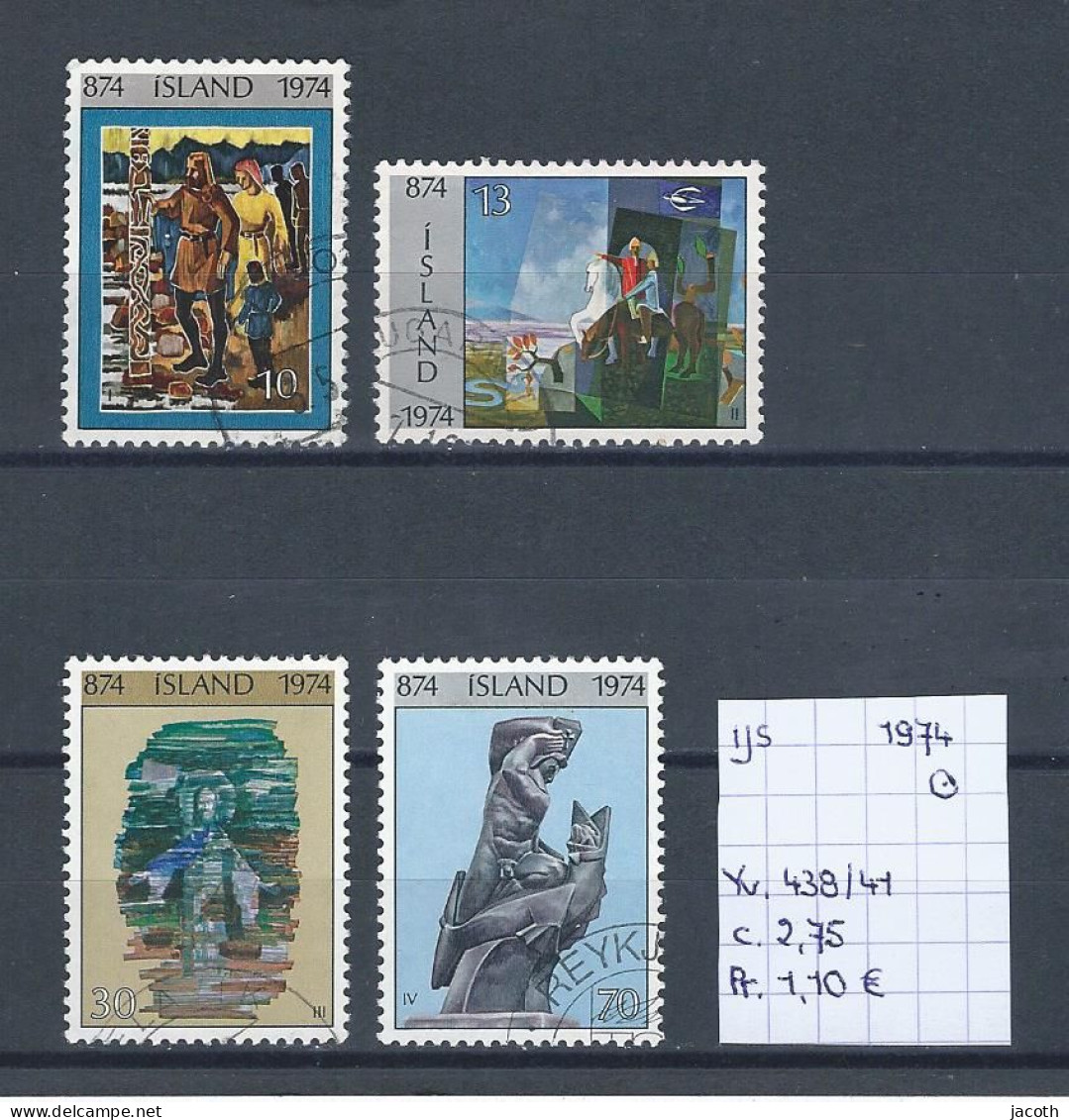 (TJ) IJsland 1974 - YT 438/41 (gest./obl./used) - Used Stamps