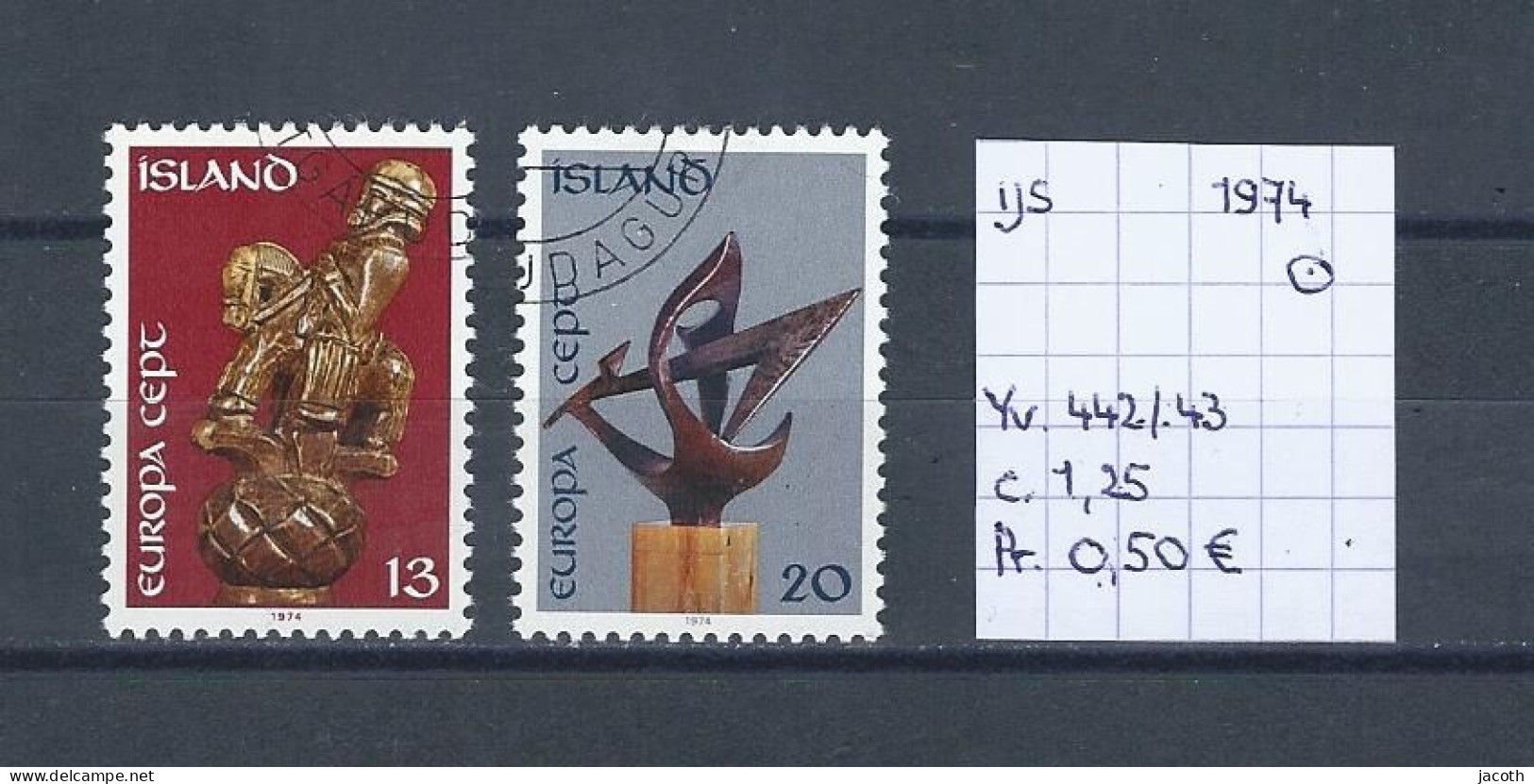 (TJ) IJsland 1974 - YT 442/43 (gest./obl./used) - Oblitérés