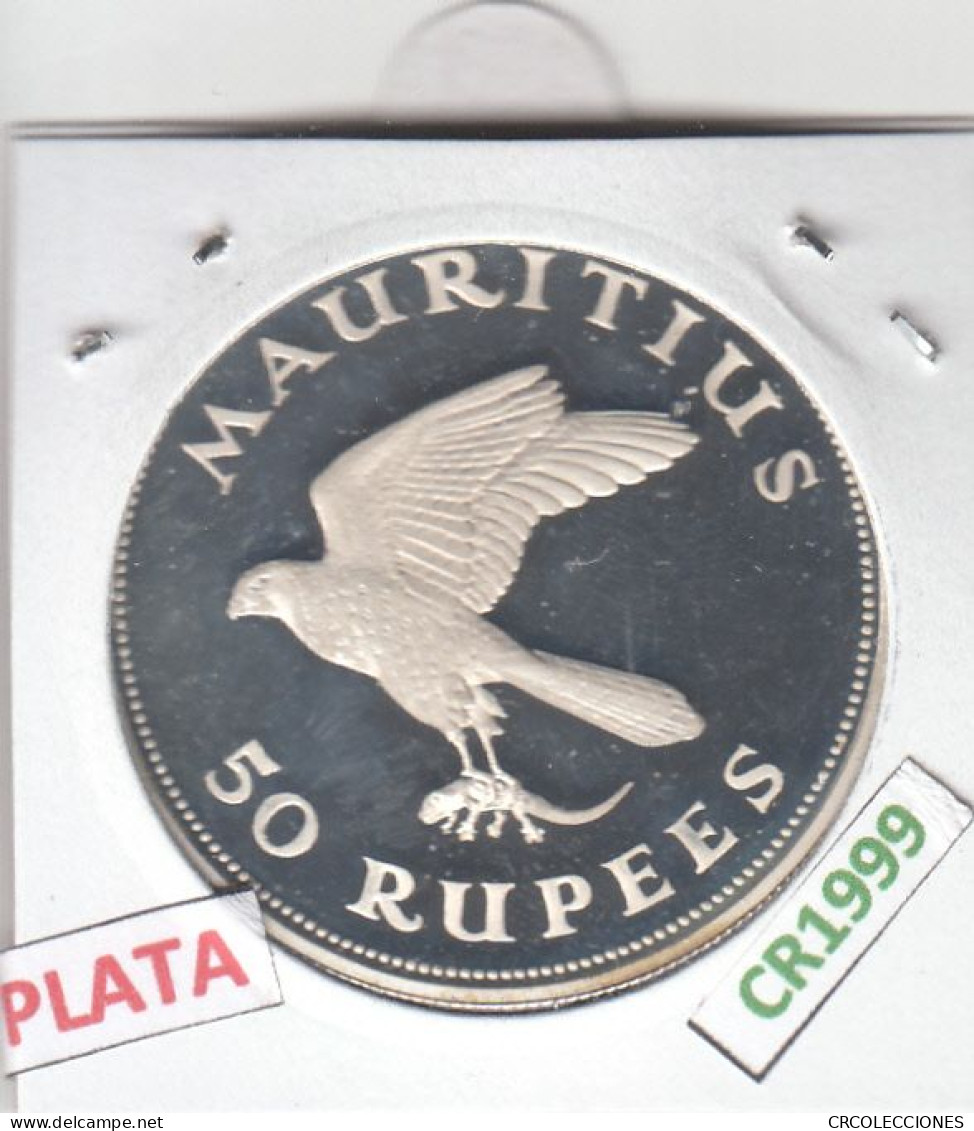 CR1999 MONEDA MAURICIO 50 RUPIAS 1975 PLATA - Maurice