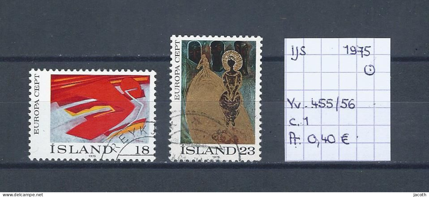 (TJ) IJsland 1975 - YT 455/56 (gest./obl./used) - Oblitérés