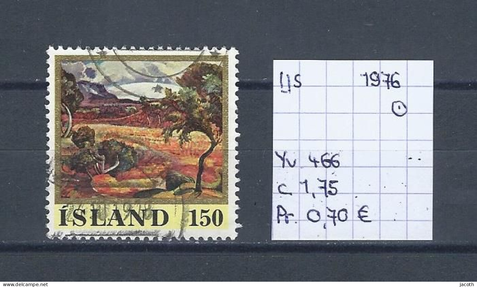 (TJ) IJsland 1976 - YT 466 (gest./obl./used) - Gebruikt