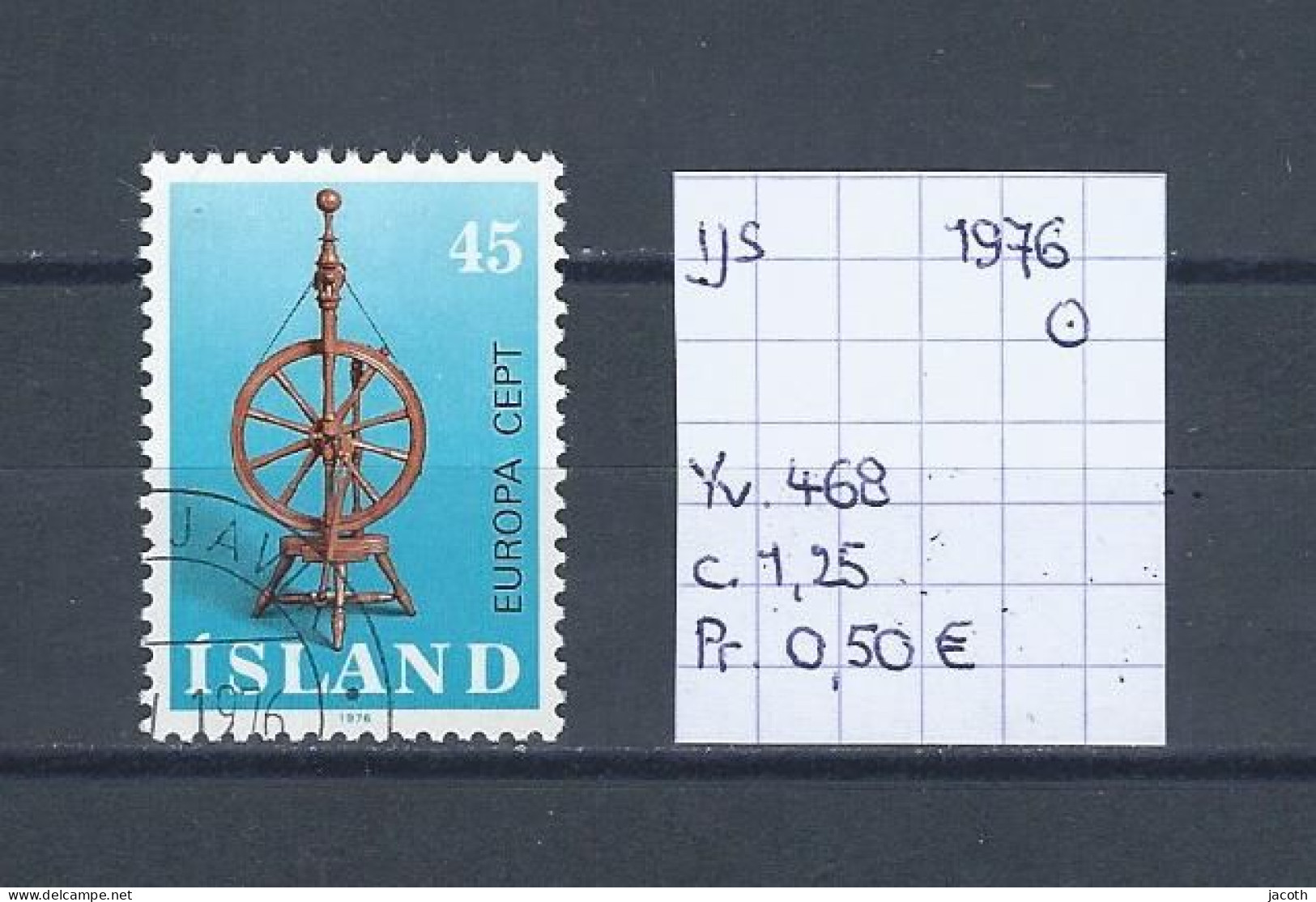 (TJ) IJsland 1976 - YT 468 (gest./obl./used) - Used Stamps
