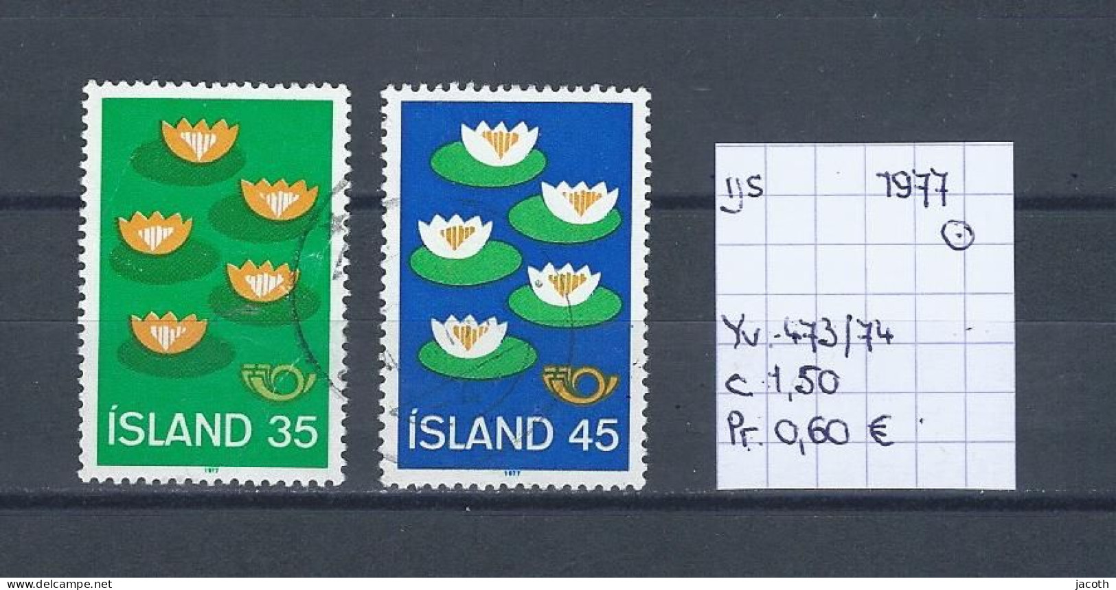 (TJ) IJsland 1977 - YT 473/74 (gest./obl./used) - Usati